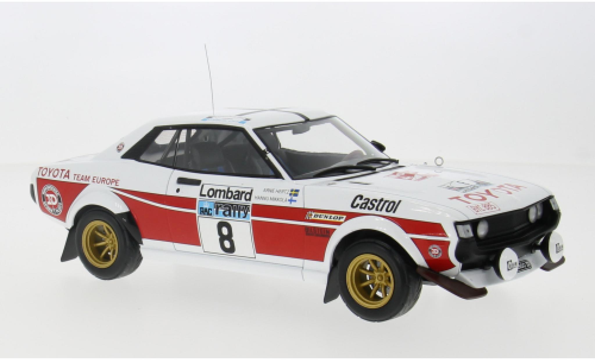 Toyota Celica 1/18 IXO 2000 GT (RA21) No.8 RAC Rally 1977 1:18 diecast model cars
