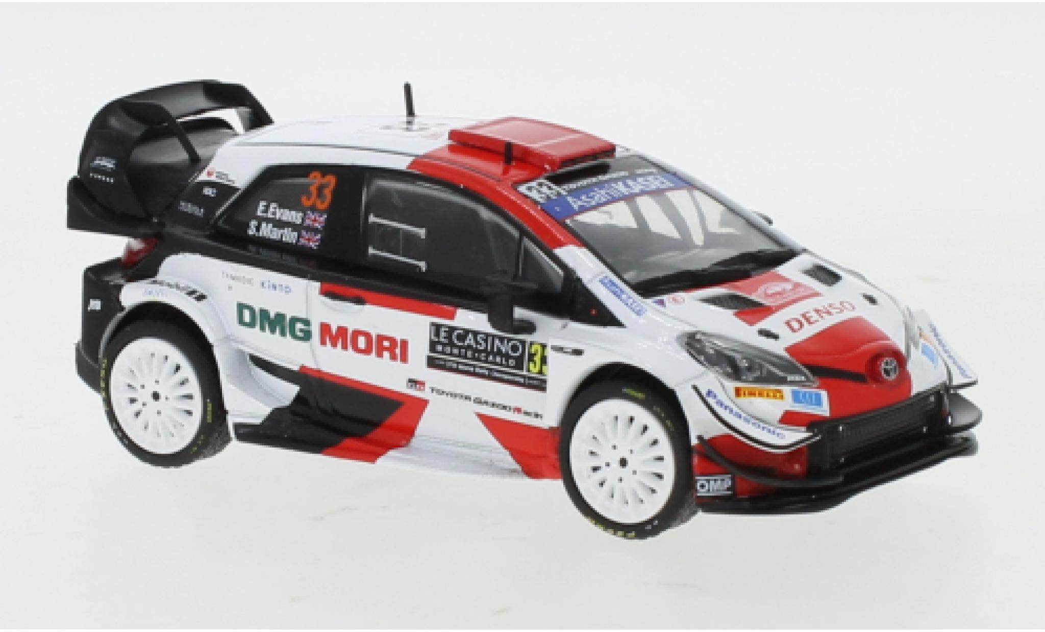 Toyota Yaris 1/43 IXO WRC No.33 Rally WM Rally Monte Carlo 2021 E.Evans/S.Martin diecast model cars