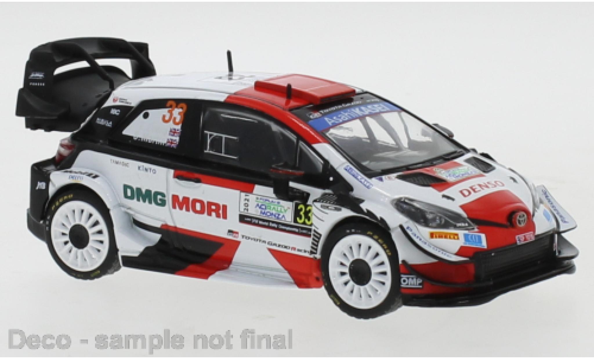 Toyota Yaris 1/43 IXO WRC No.33 Gazoo Racing WRC Rally Monza 2021 E.Evans/S.Martin diecast model cars