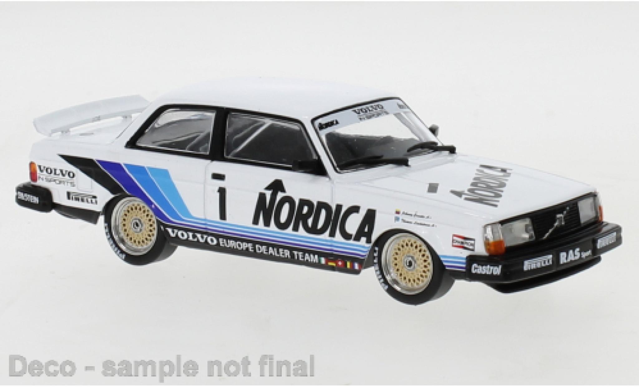 Volvo 240 1/43 IXO No.1 Europe Dealer Team Nordica ETCC Br&uuml;nn 1986 J.Cecotto/A.Olofsson diecast model cars