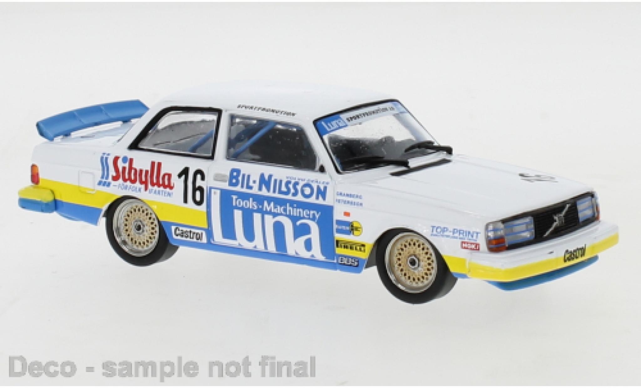 Volvo 240 1/43 IXO No.16 Sportpromotion AB ETCC Monza 1984 U.Granberg/G.Petersson diecast model cars
