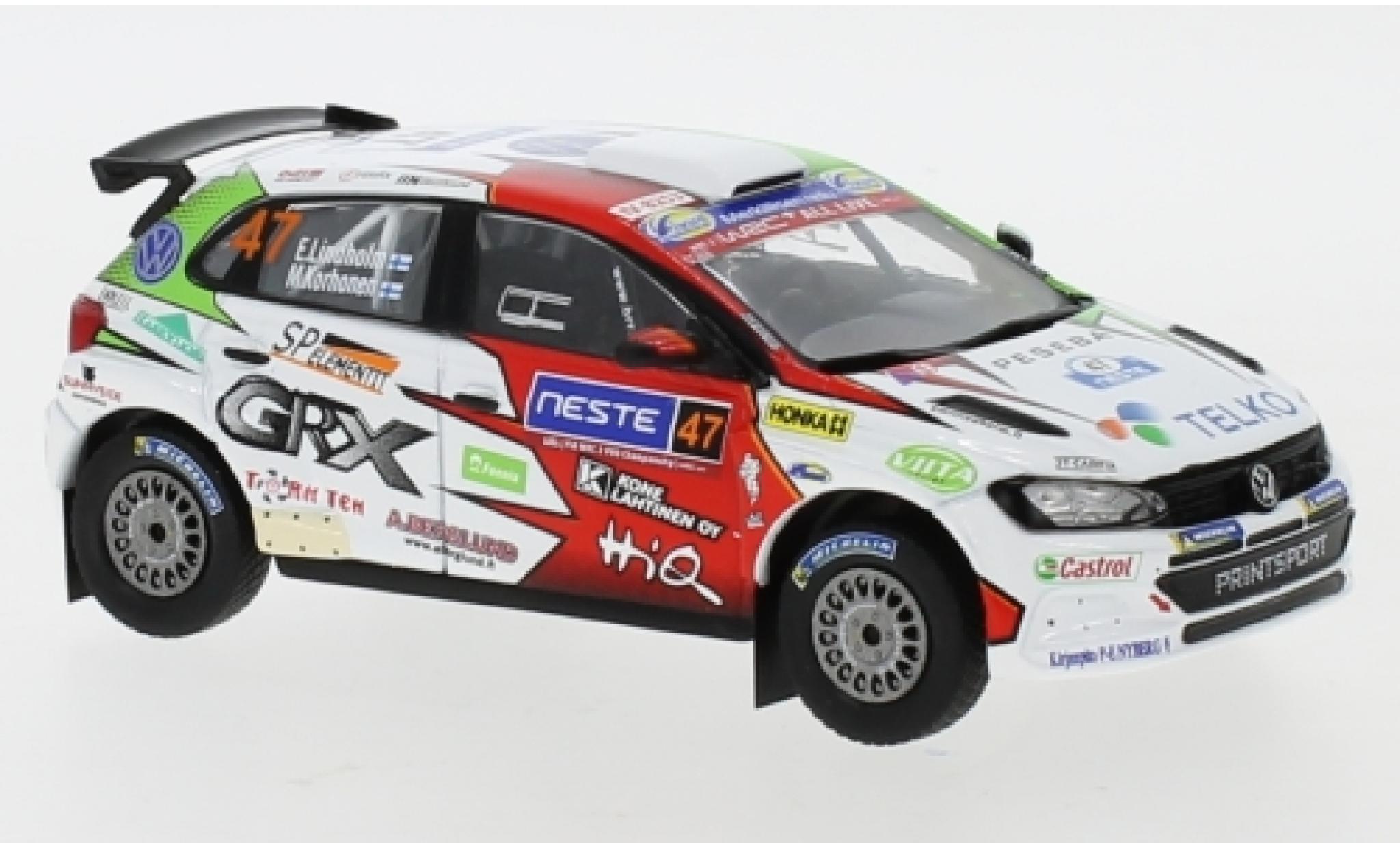 Volkswagen Polo 1/43 IXO GTI R5 No.47 Rally WM Rally Finnland 2019 E.Lindholm/M.Korhonen diecast model cars