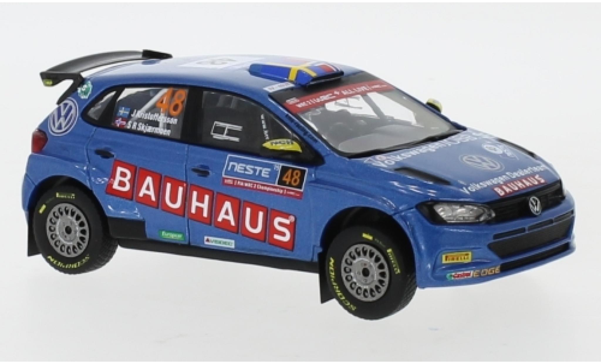 Volkswagen Polo 1/43 IXO GTI R5 No.48 Bauhaus Rally WM Rally Finnland 2019 J.Kristoffersson/S.Skjaermoen diecast model cars