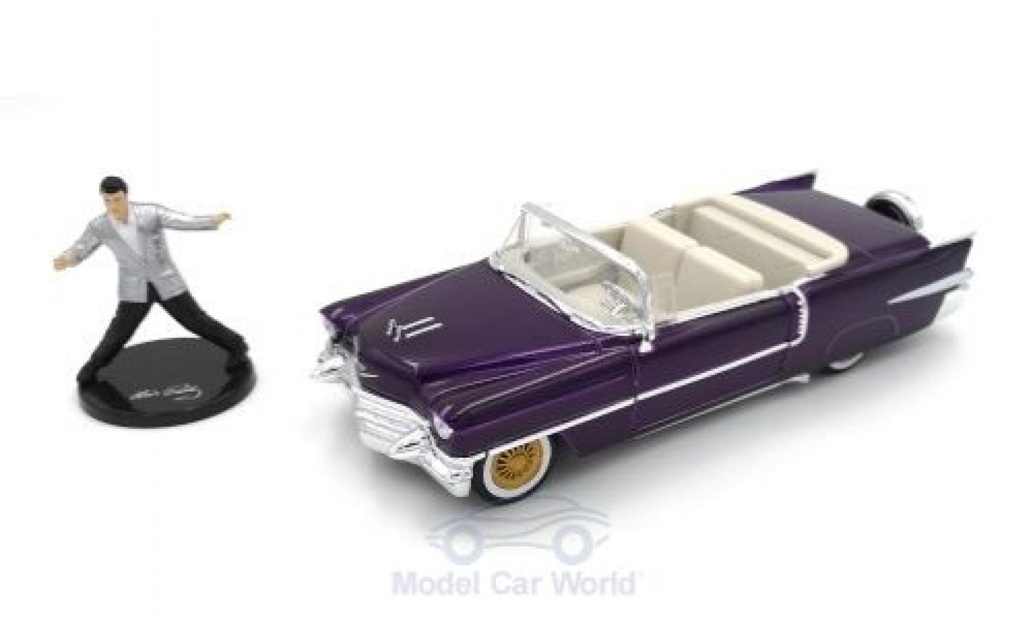 Cadillac Eldorado 1/24 Jada Toys Convertible metallic purple Elvis Presley 1956 mit Figur diecast model cars