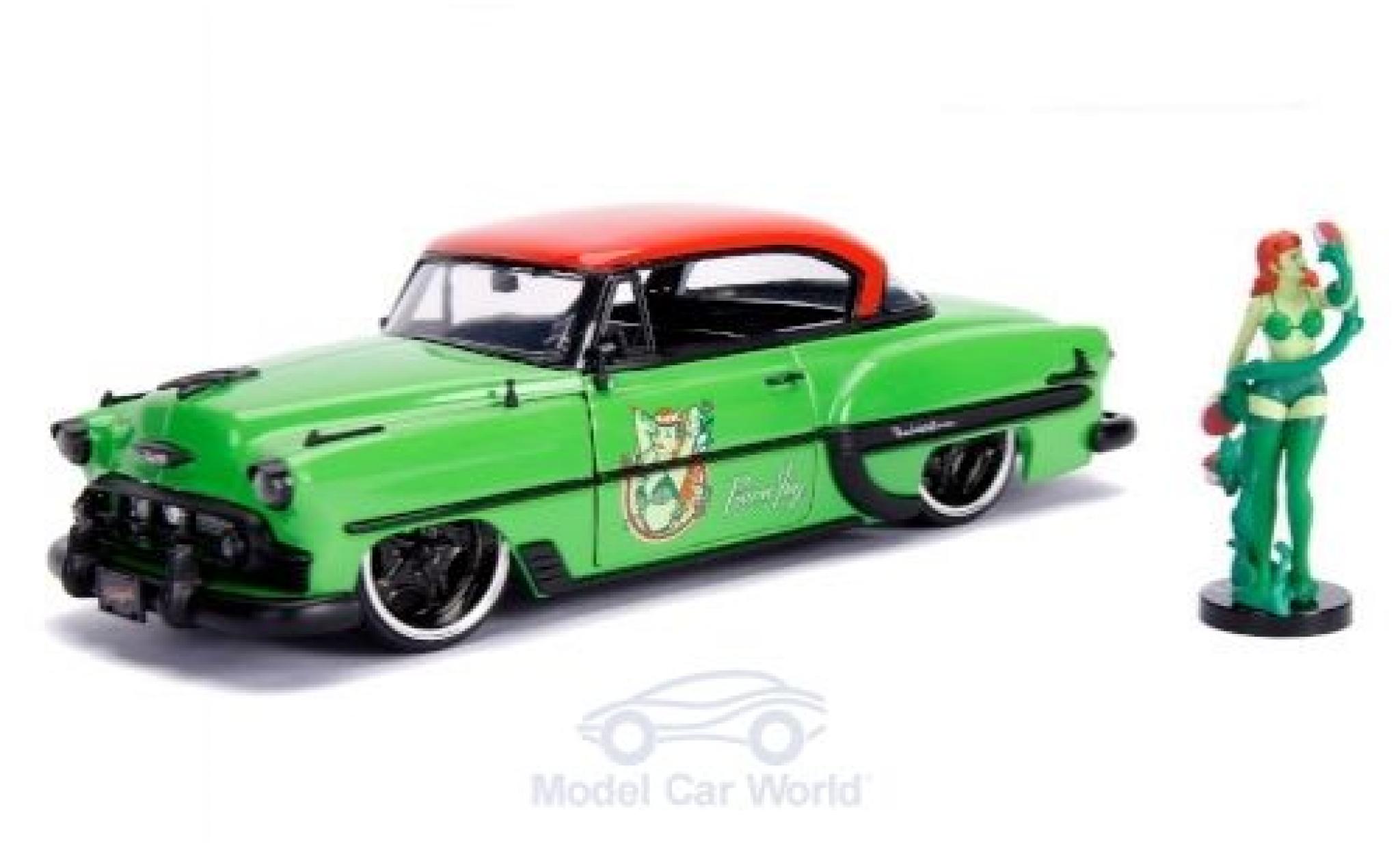 Chevrolet Bel Air 1/24 Jada Toys Hardtop Poison Ivy 1953 mit Figur DC Comics Bombss diecast model cars