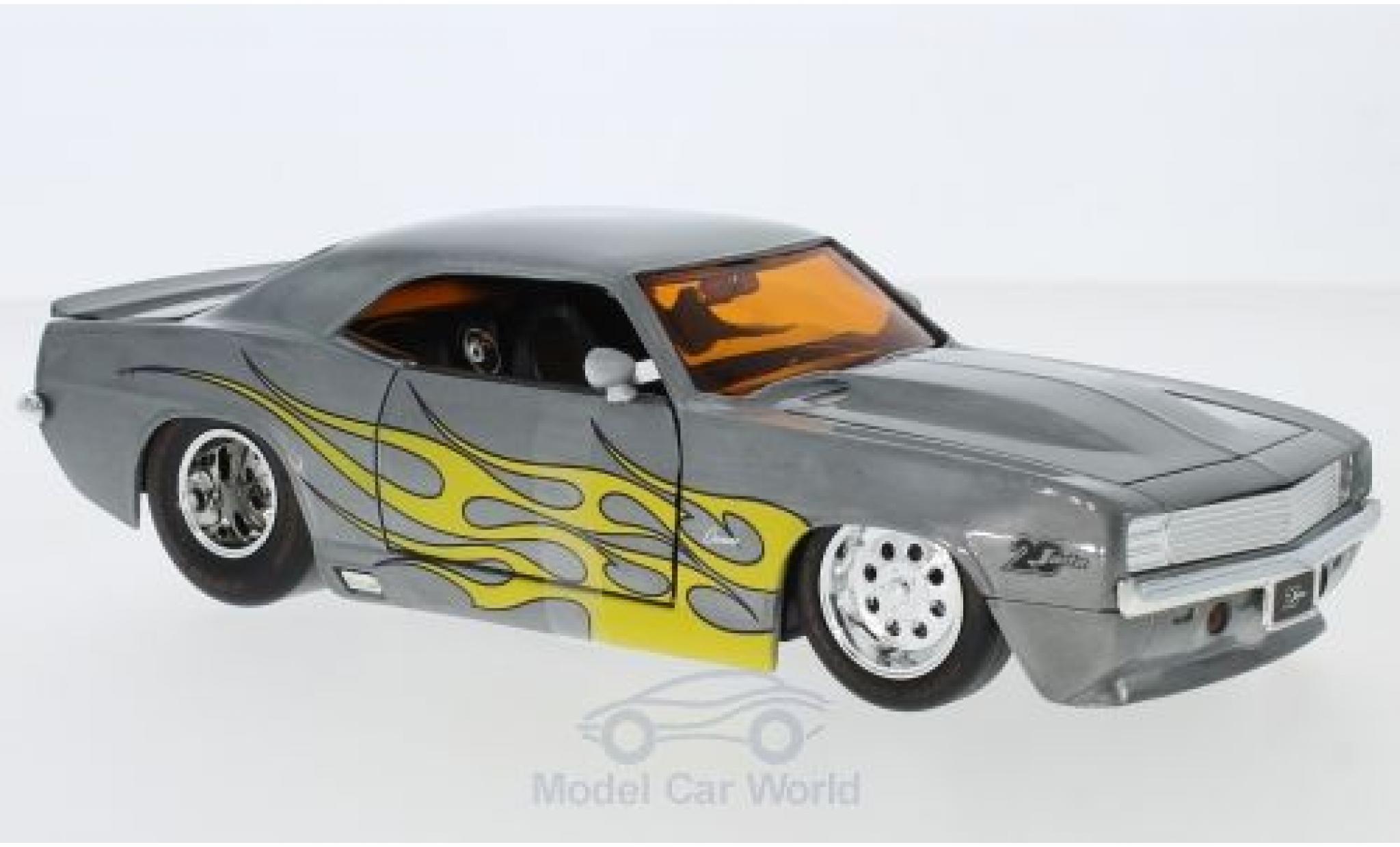 Chevrolet Camaro 1/24 Jada Toys grey/Dekor 1969 diecast model cars