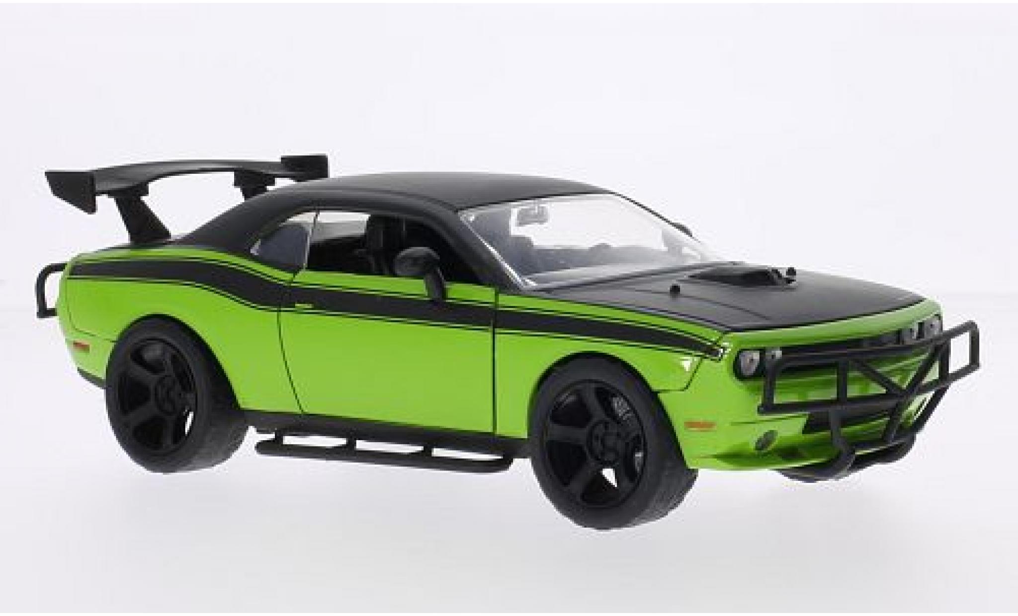 Dodge Challenger 1/24 Jada Toys SRT8 Tuning green/matt-black Furious 7 2008 diecast model cars