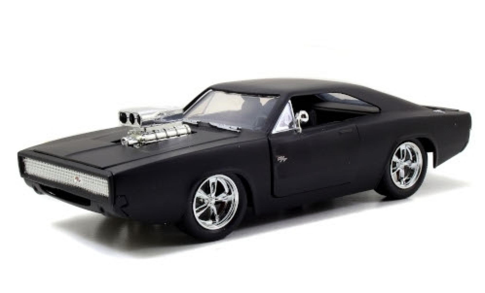 Dodge Charger 1/24 Jada Toys R/T Tuning matt-black Fast & Furious Doms R/T diecast model cars