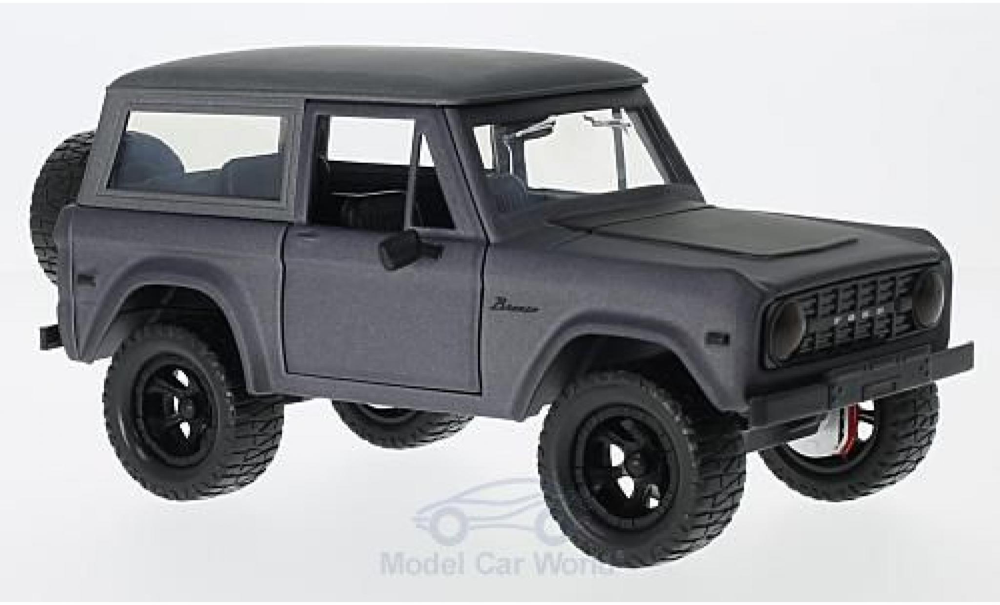 Ford Bronco 1/24 Jada Toys Hardtop metallic grey/matt-black 1973 ohne Vitrine diecast model cars