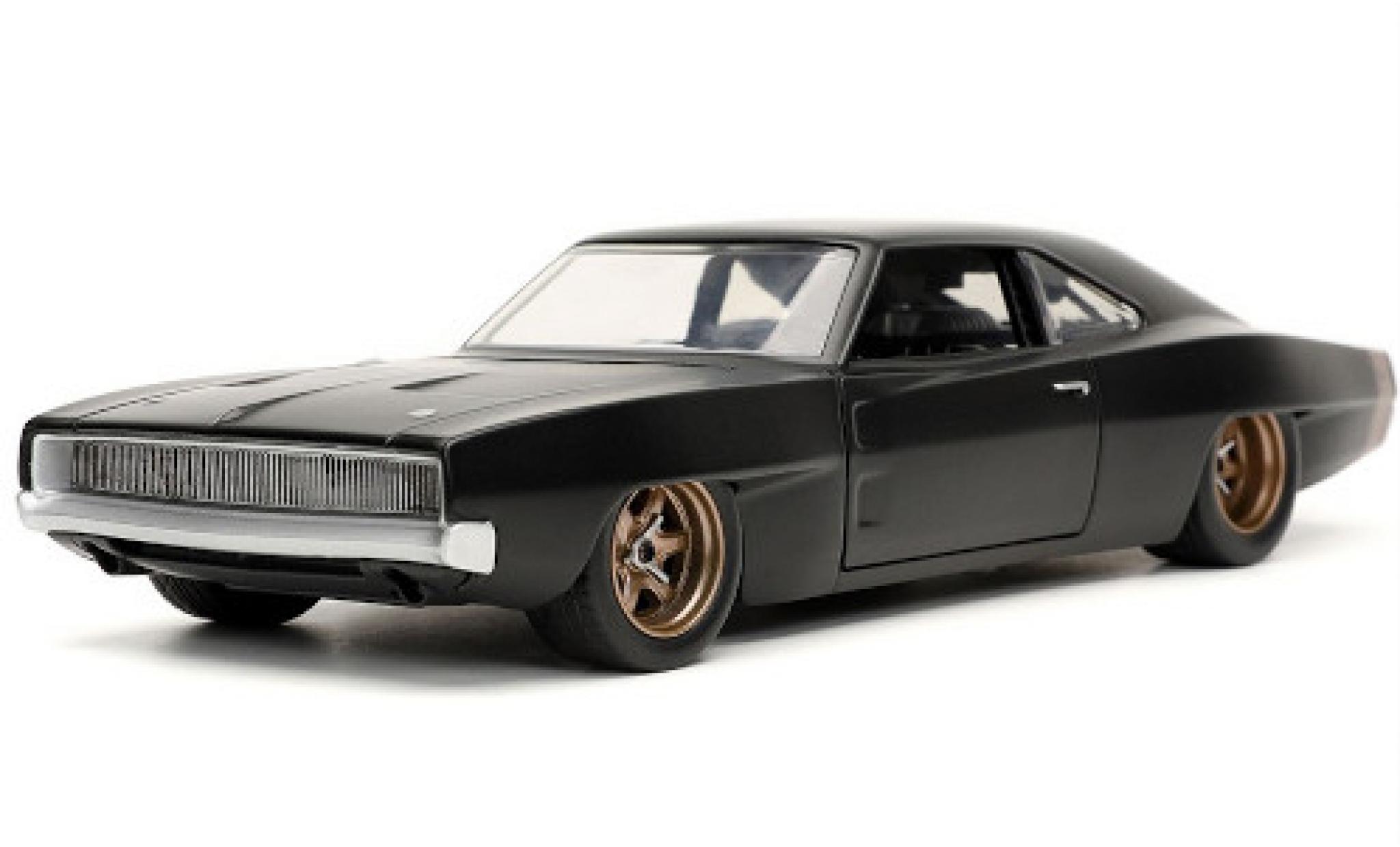 Dodge Charger 1/24 Jada Toys Widebody matte noir rapide & Furious 1968 diecast model cars