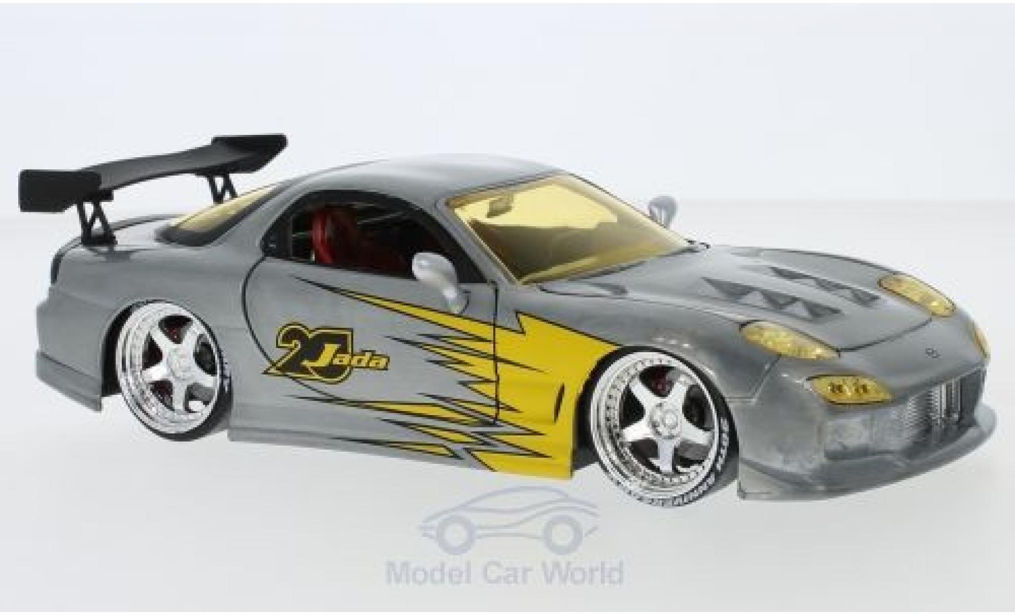 Mazda RX7 1/24 Jada Toys grey/Dekor 1993 diecast model cars