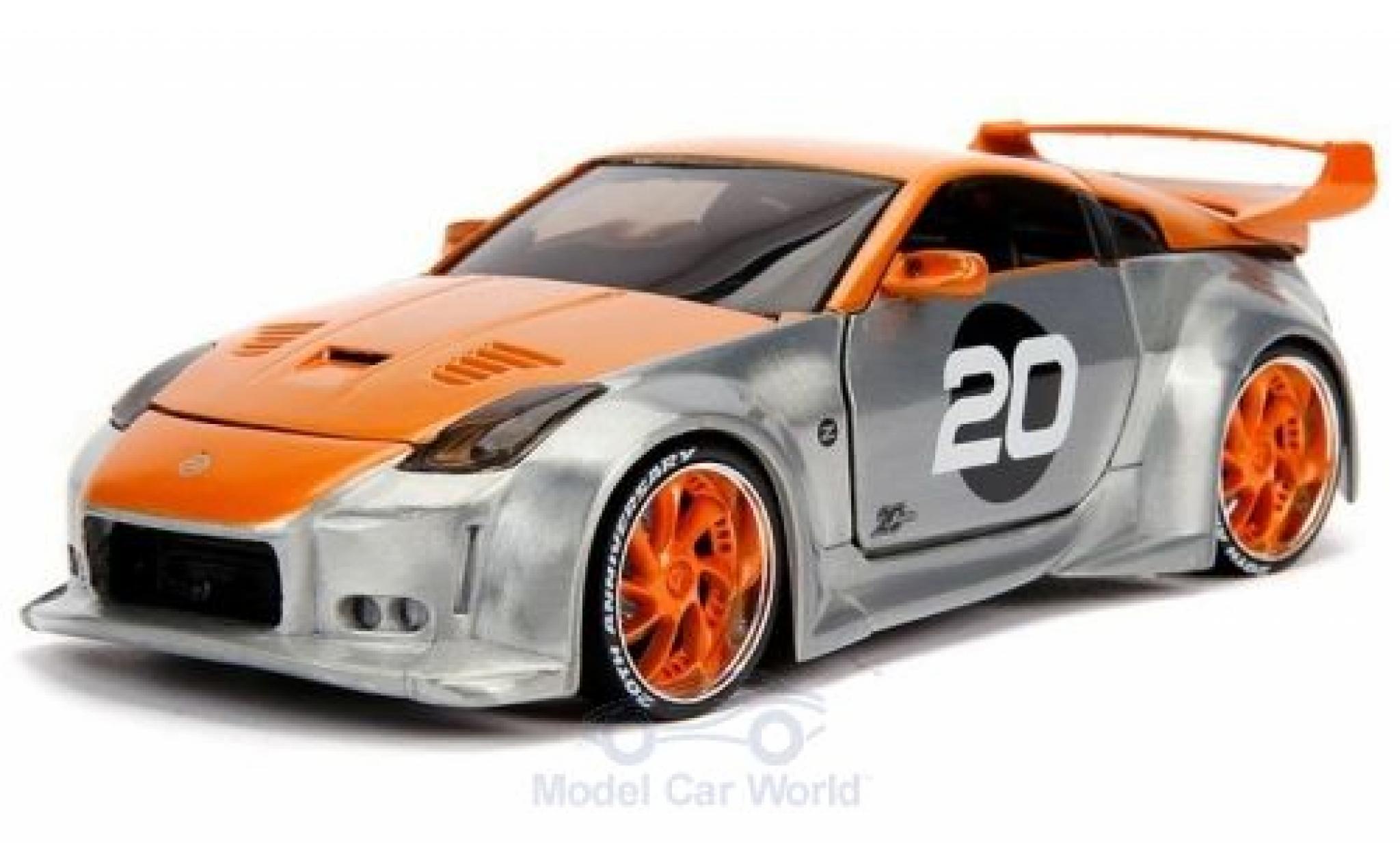 Nissan 350Z 1/24 Jada Toys grey/orange 2003 diecast model cars