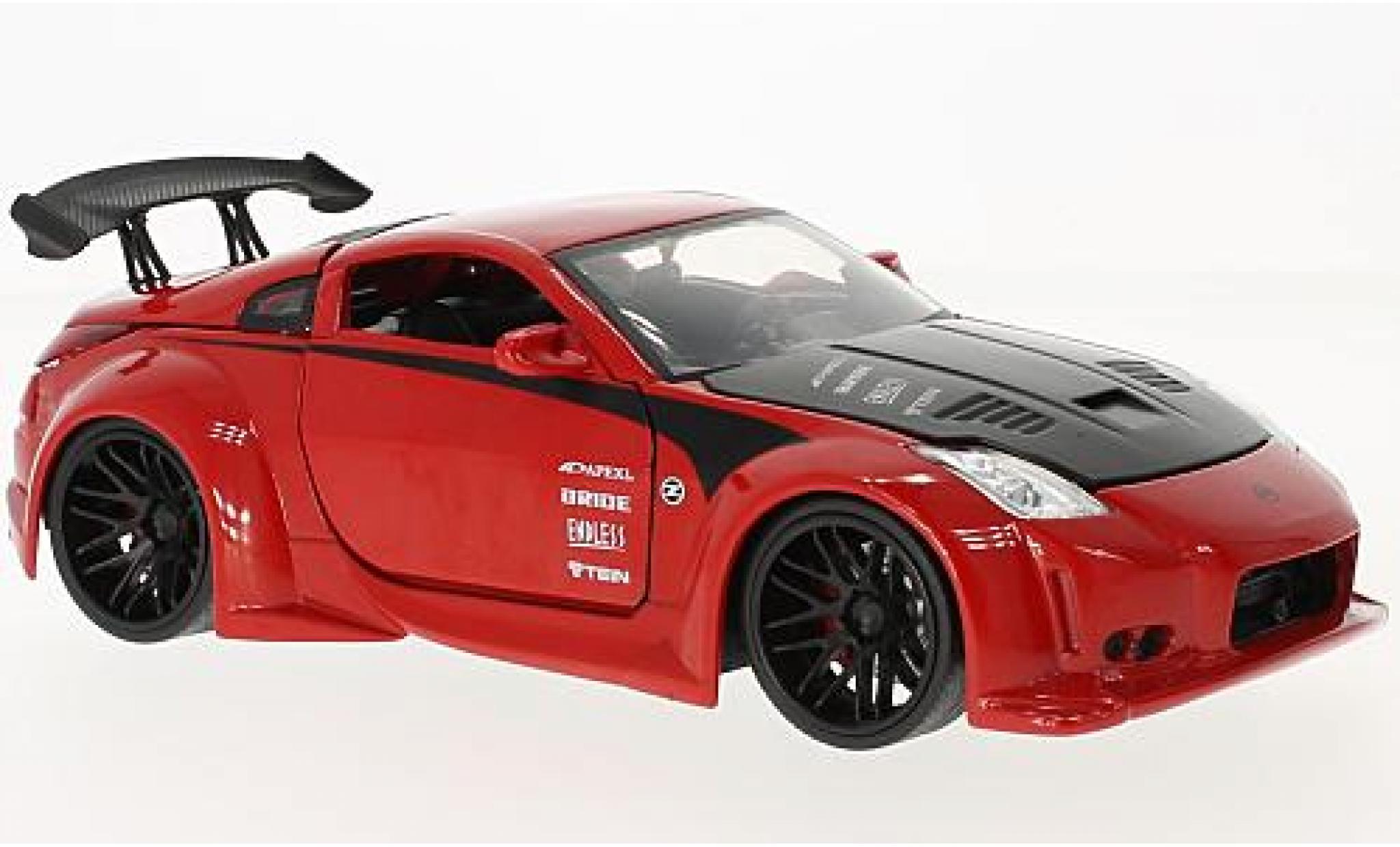 Nissan 350Z 1/24 Jada Toys red/black 2003 diecast model cars