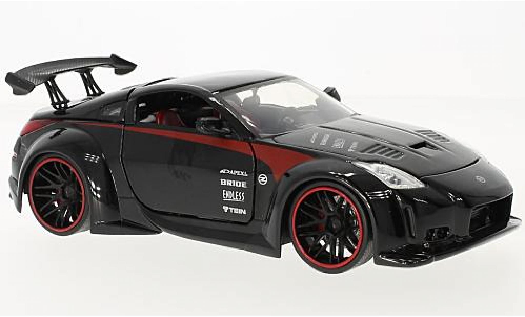 Nissan 350Z 1/24 Jada Toys black 2003 diecast model cars