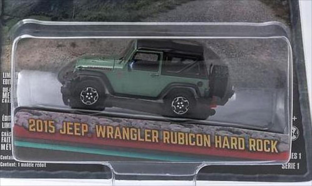 Jeep Wrangler 1/64 Greenlight grun/matt-black 2015 diecast model cars