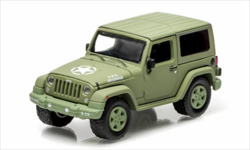 Jeep Wrangler 1/64 Greenlight Hard Top US Armee matt-oliv 2014 diecast model cars