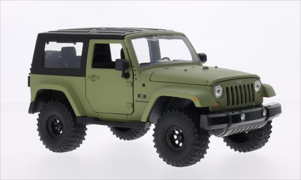 Jeep Wrangler 1/24 Jada Toys matt-oliv/black 2007 diecast model cars