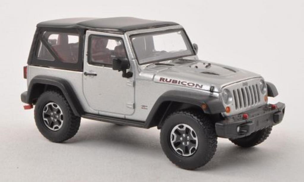 Jeep Wrangler 1/43 Greenlight Rubicon 10th Anniversary grey-grey 2013 diecast model cars