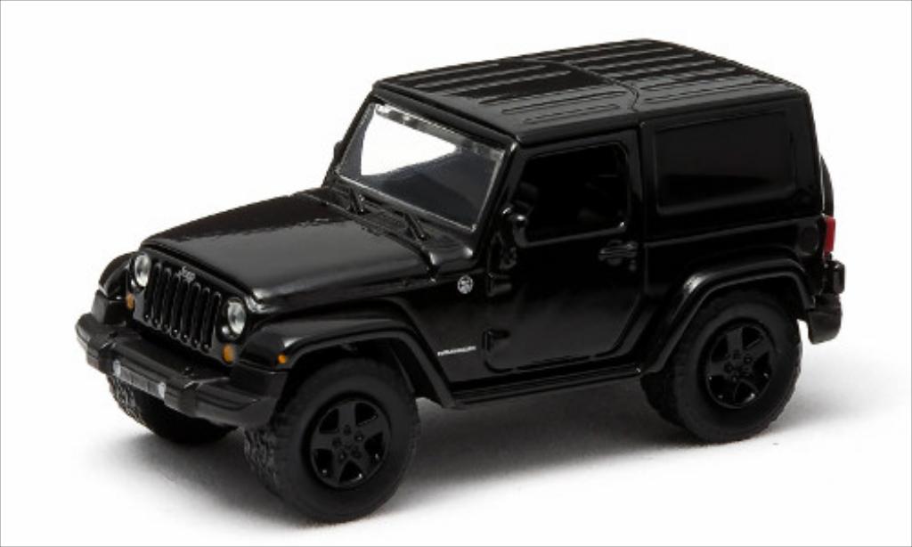 Jeep Wrangler 1/64 Greenlight black/Dekor 2014 diecast model cars