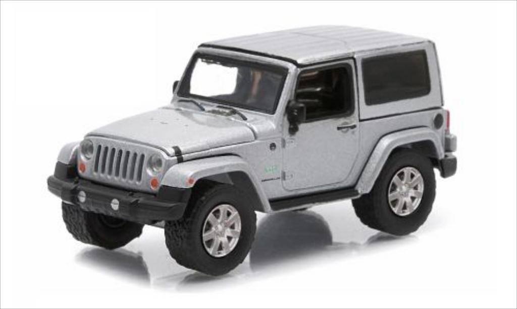 Jeep Wrangler 1/64 Greenlight grey 2011 diecast model cars