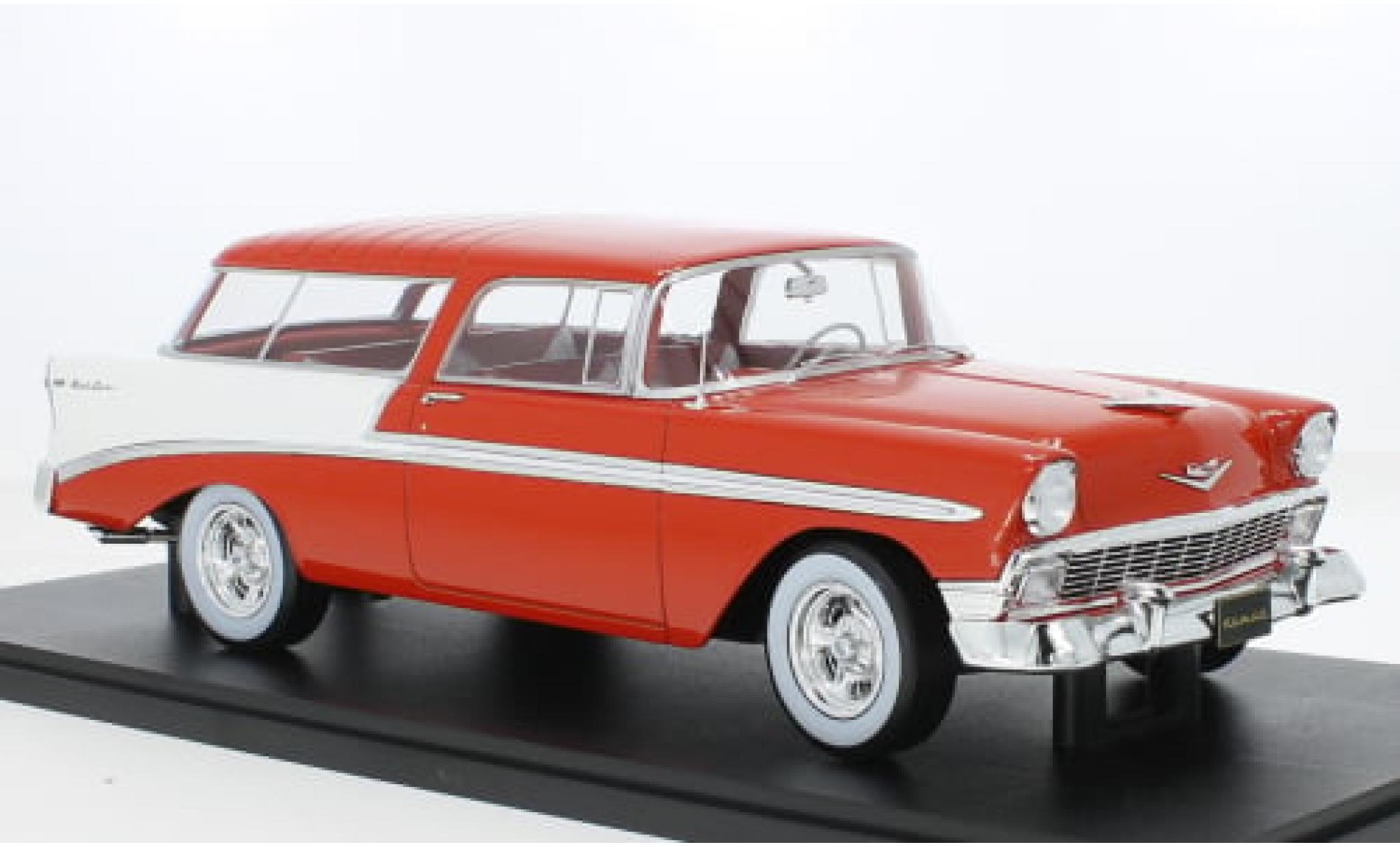 Chevrolet Bel Air 1/18 KK Scale Nomad Custom red/white 1956 1:18 diecast model cars