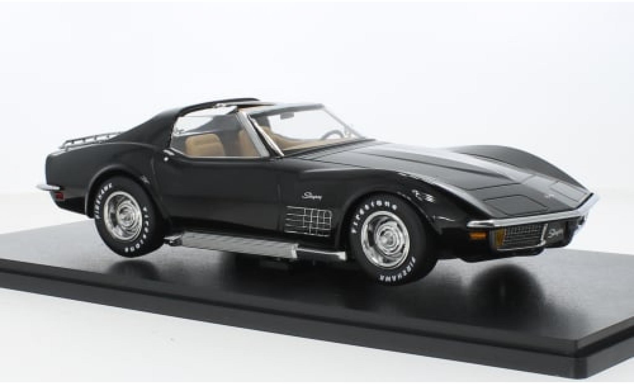 Chevrolet Corvette 1/18 KK Scale (C3) metallise black 1972 1:18 diecast model cars