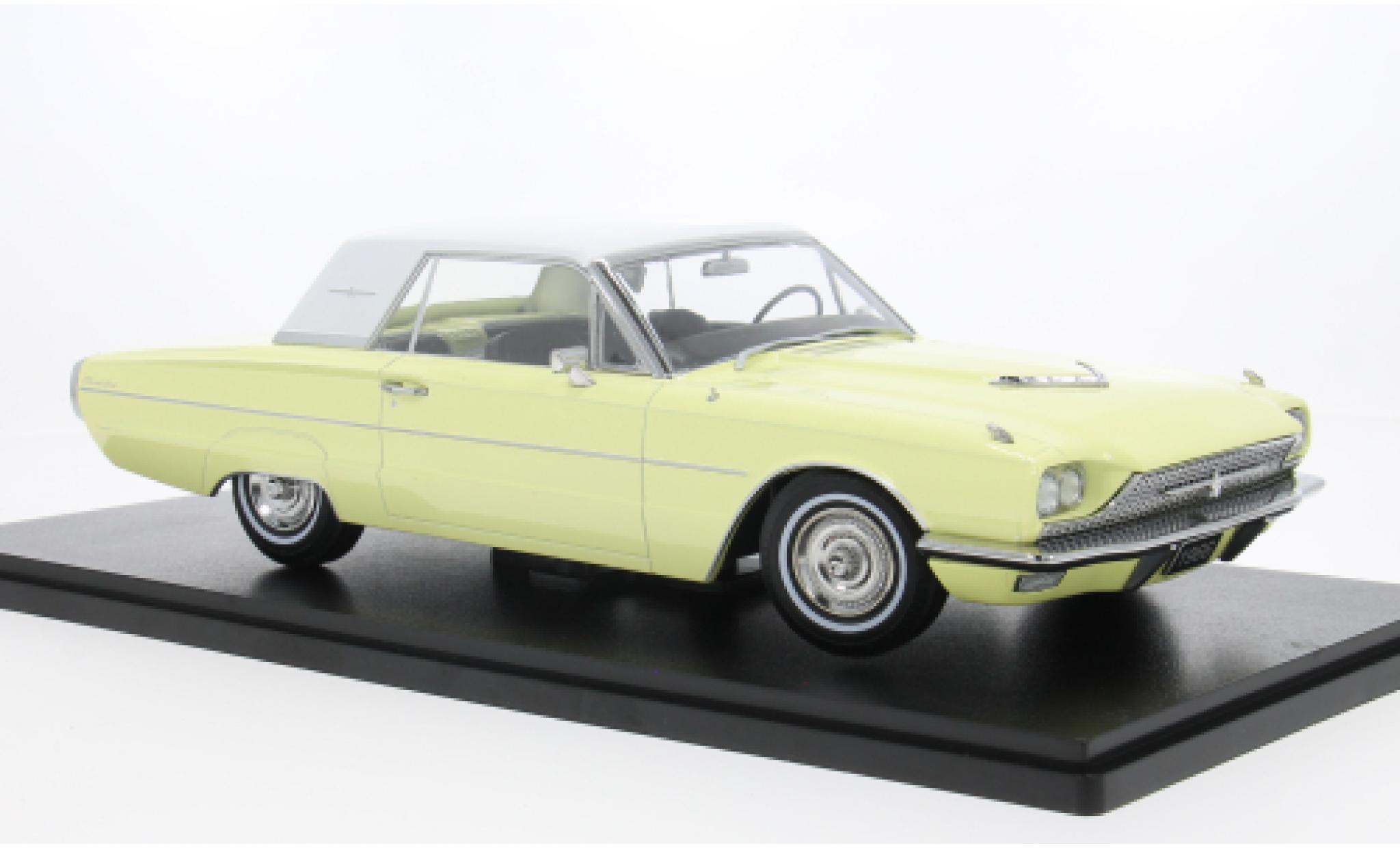 Ford Thunderbird 1/18 KK Scale Hardtop yellow/white 1966 1:18 diecast model cars