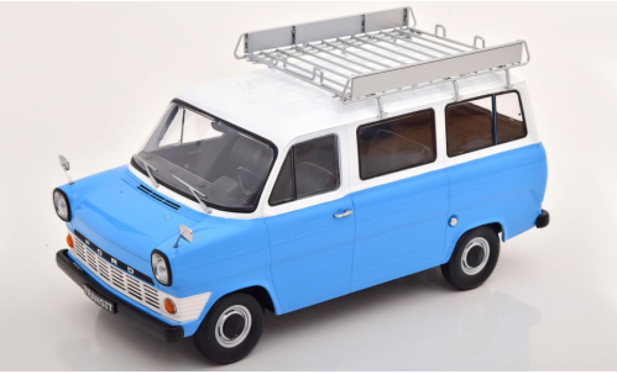 Ford Transit 1/18 KK Scale MK 1 Estate blue/white 1965 avec Rack de toit diecast model cars