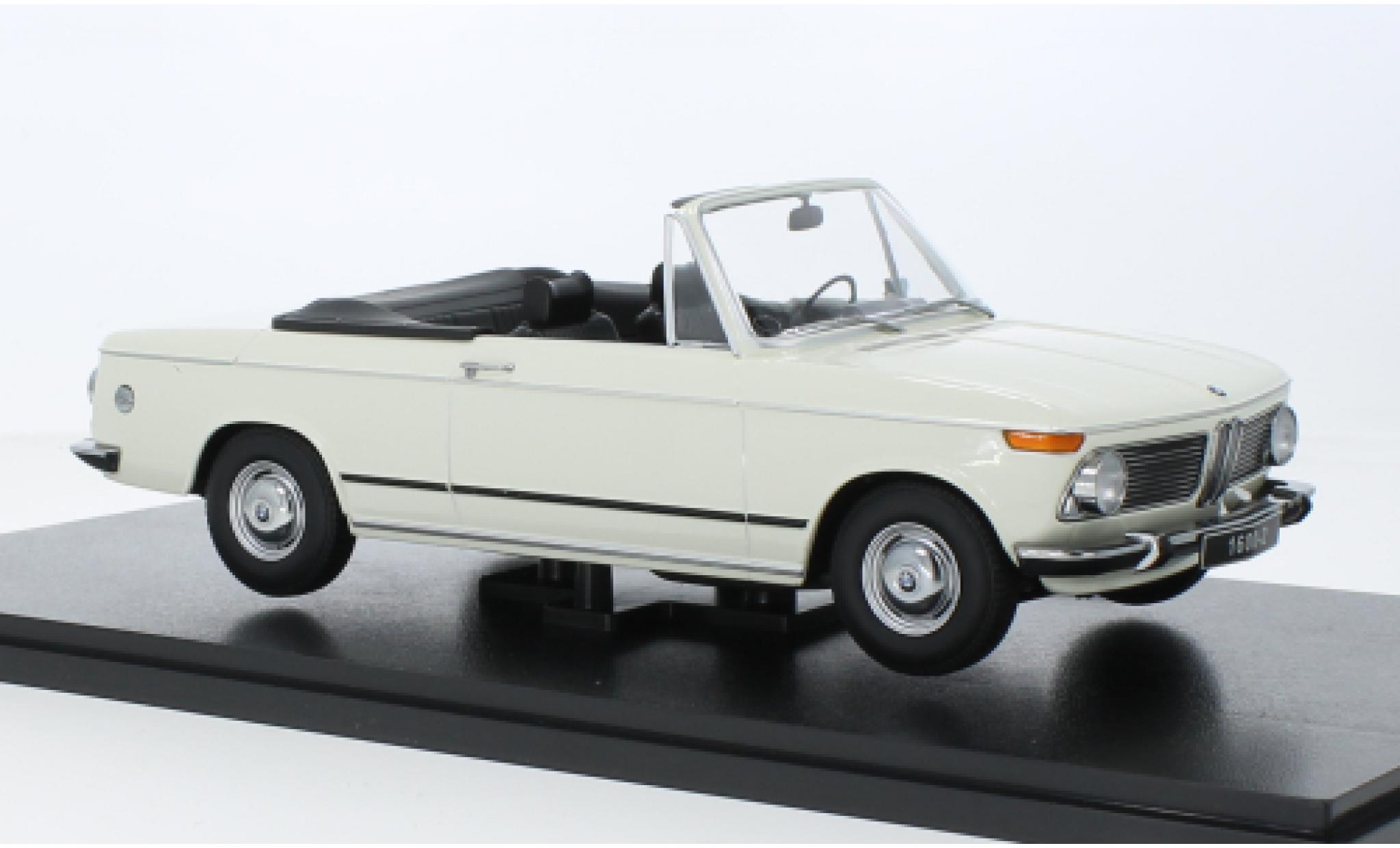 Bmw 1600 1/18 KK Scale -2 cabriolet white 1968 diecast model cars
