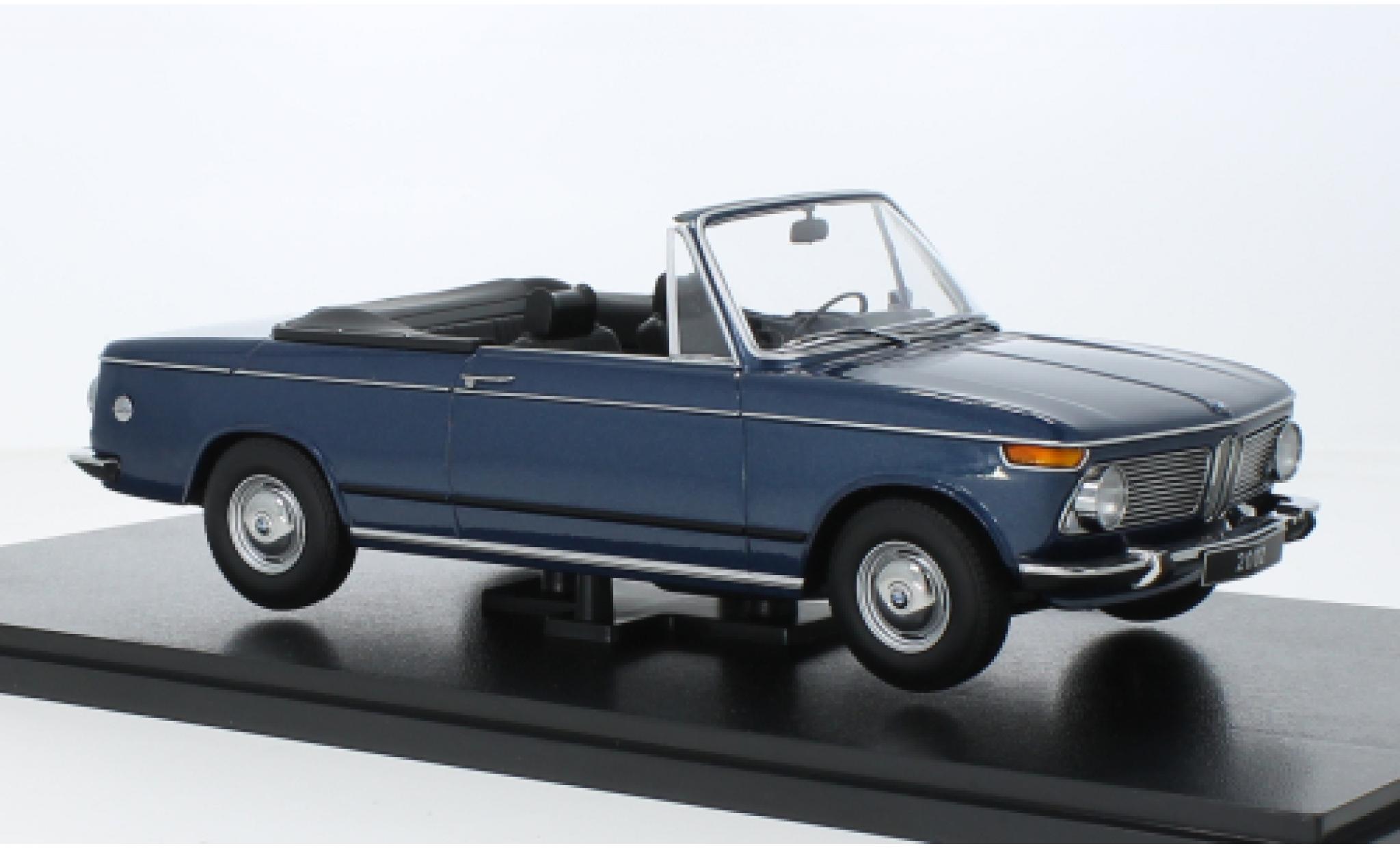 Bmw 2002 1/18 KK Scale cabriolet metallise blue fonc&eacute; 1968 diecast model cars