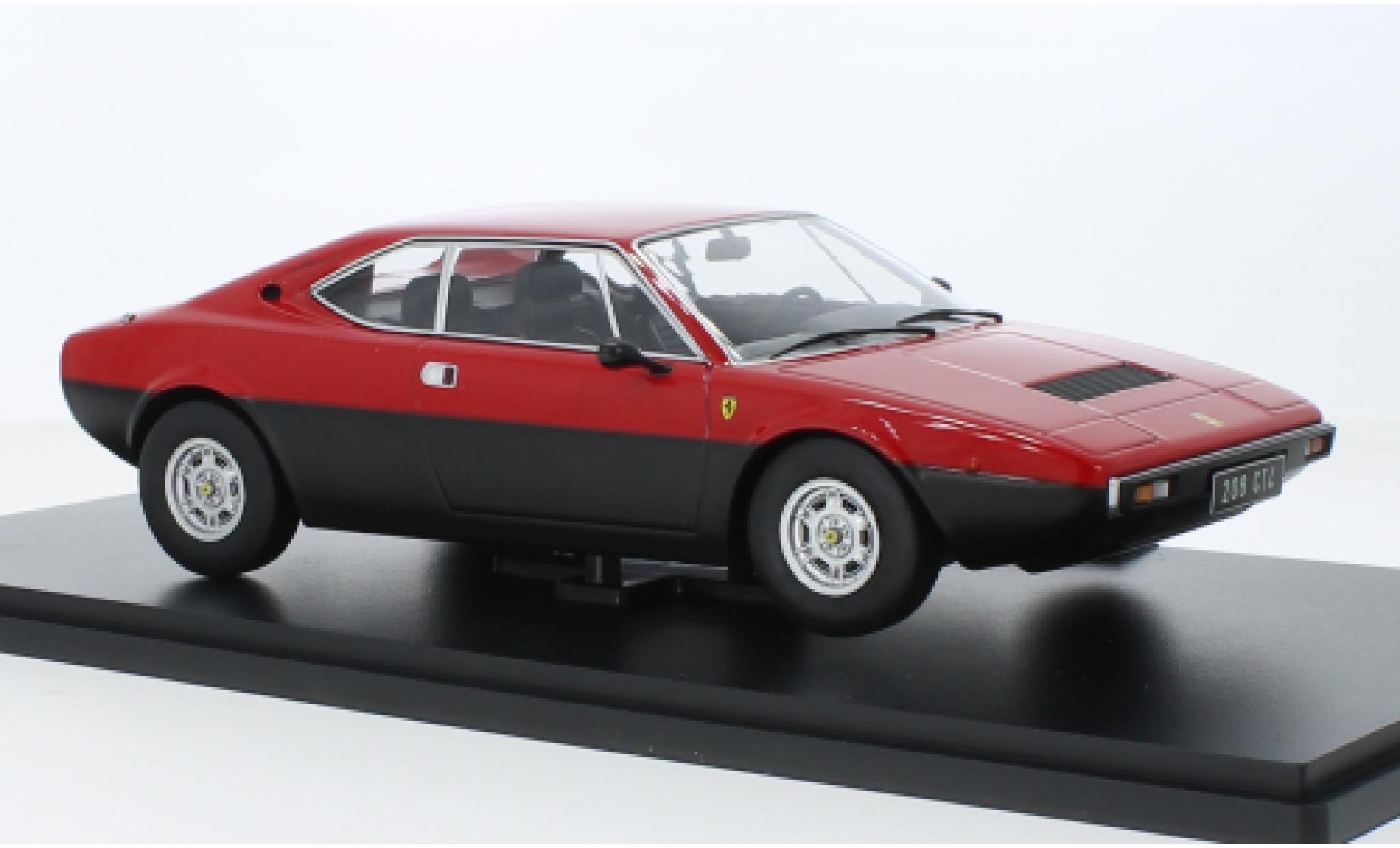 Ferrari 208 1/18 KK Scale GT4 red/matte-black 1975 diecast model cars