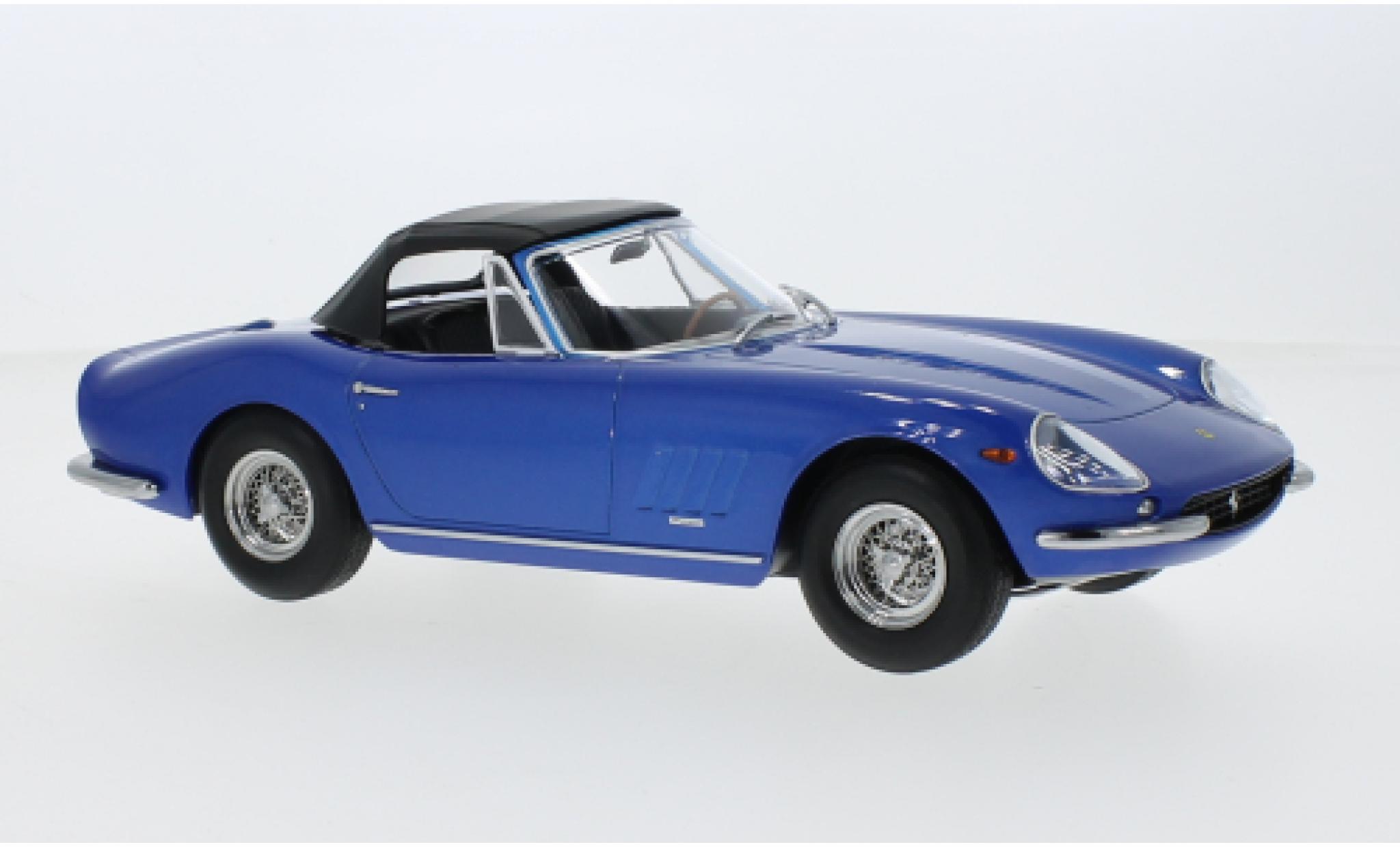 Ferrari 275 1/18 KK Scale GTB/4 NART Spyder metallise blue 1967 diecast model cars