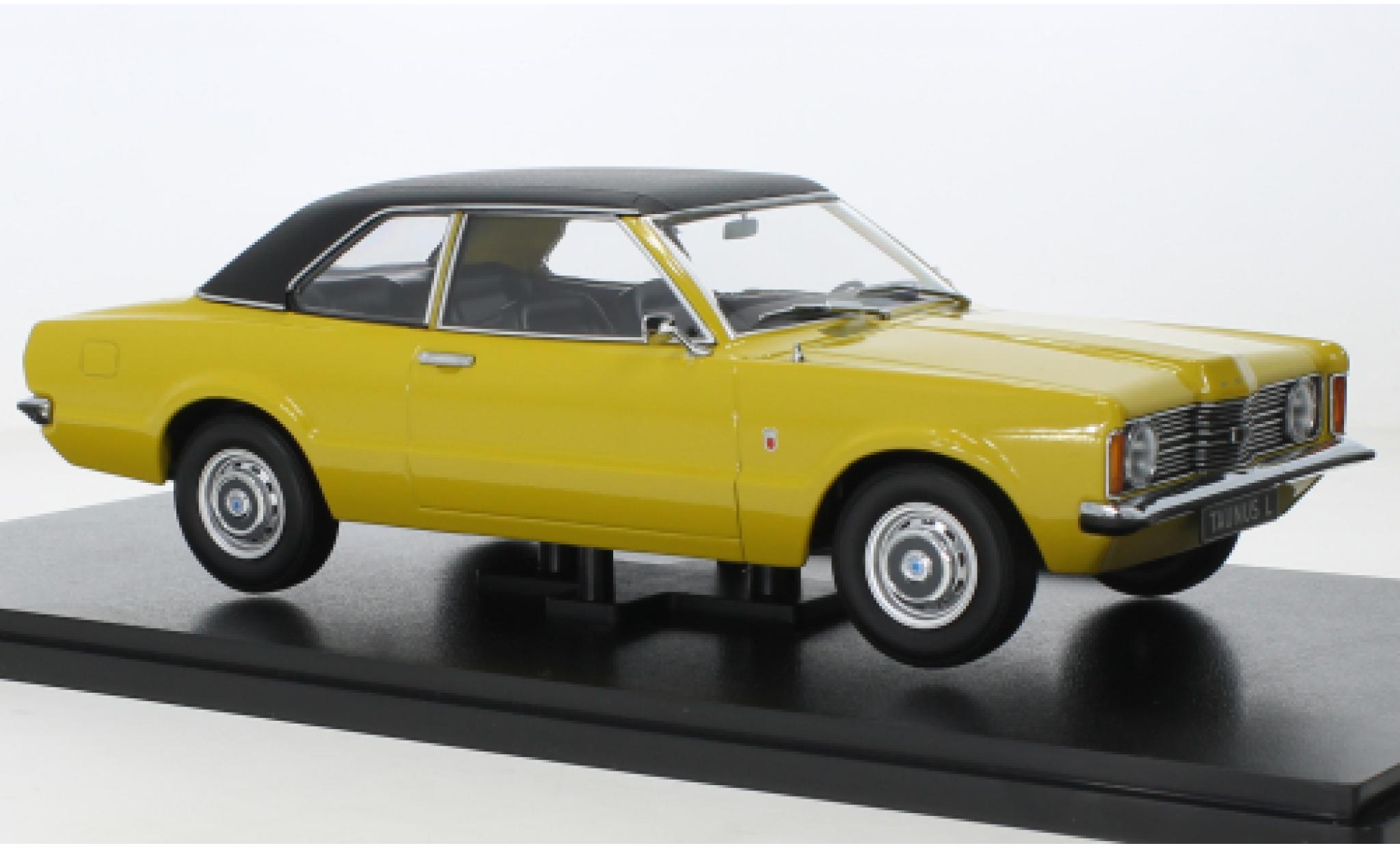 Ford Taunus 1/18 KK Scale 1300 L (TC1) yellow/black 1971 diecast model cars