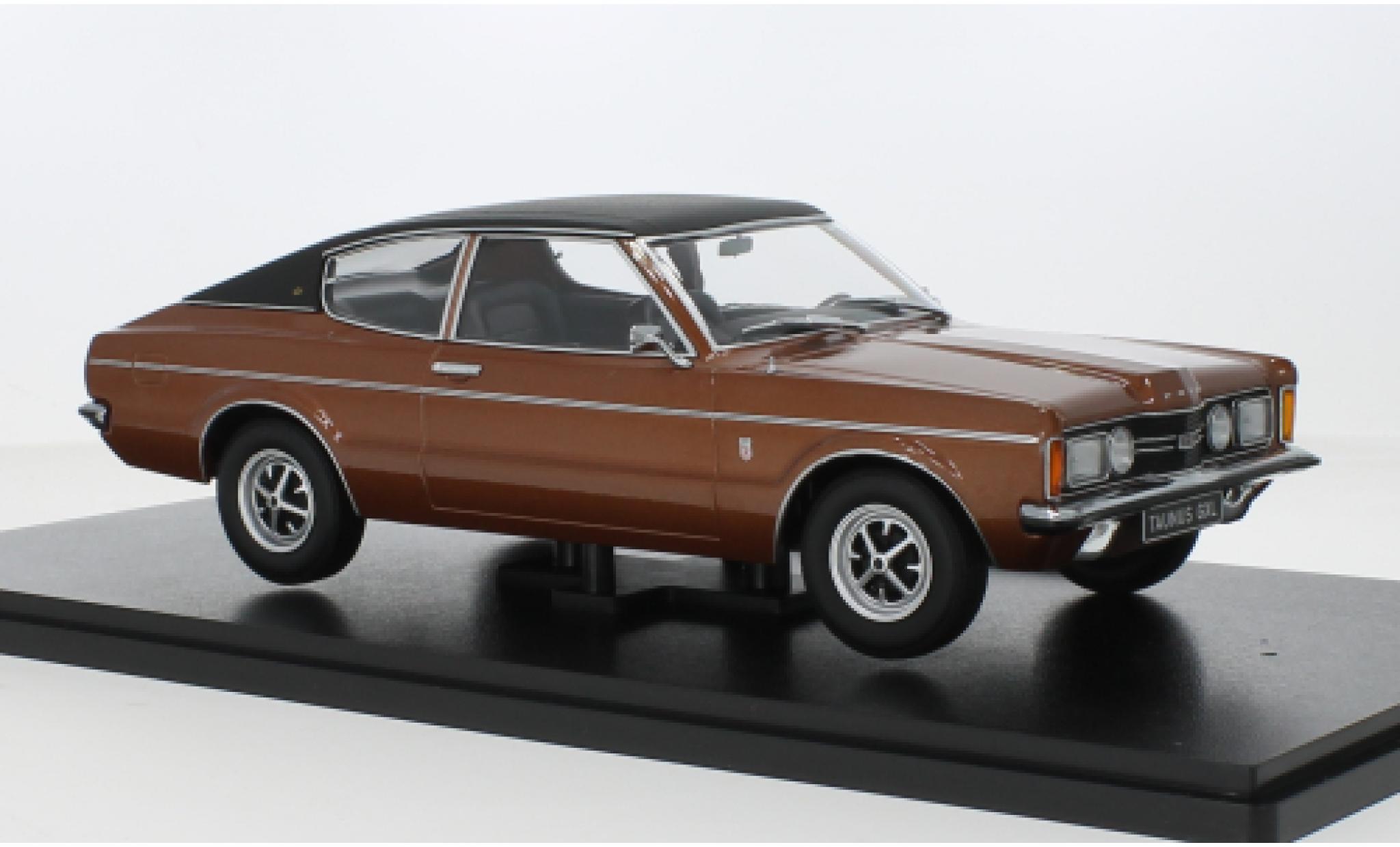 Ford Taunus 1/18 KK Scale (TC I) GXL Coupe metallise brun/black 1971 diecast model cars