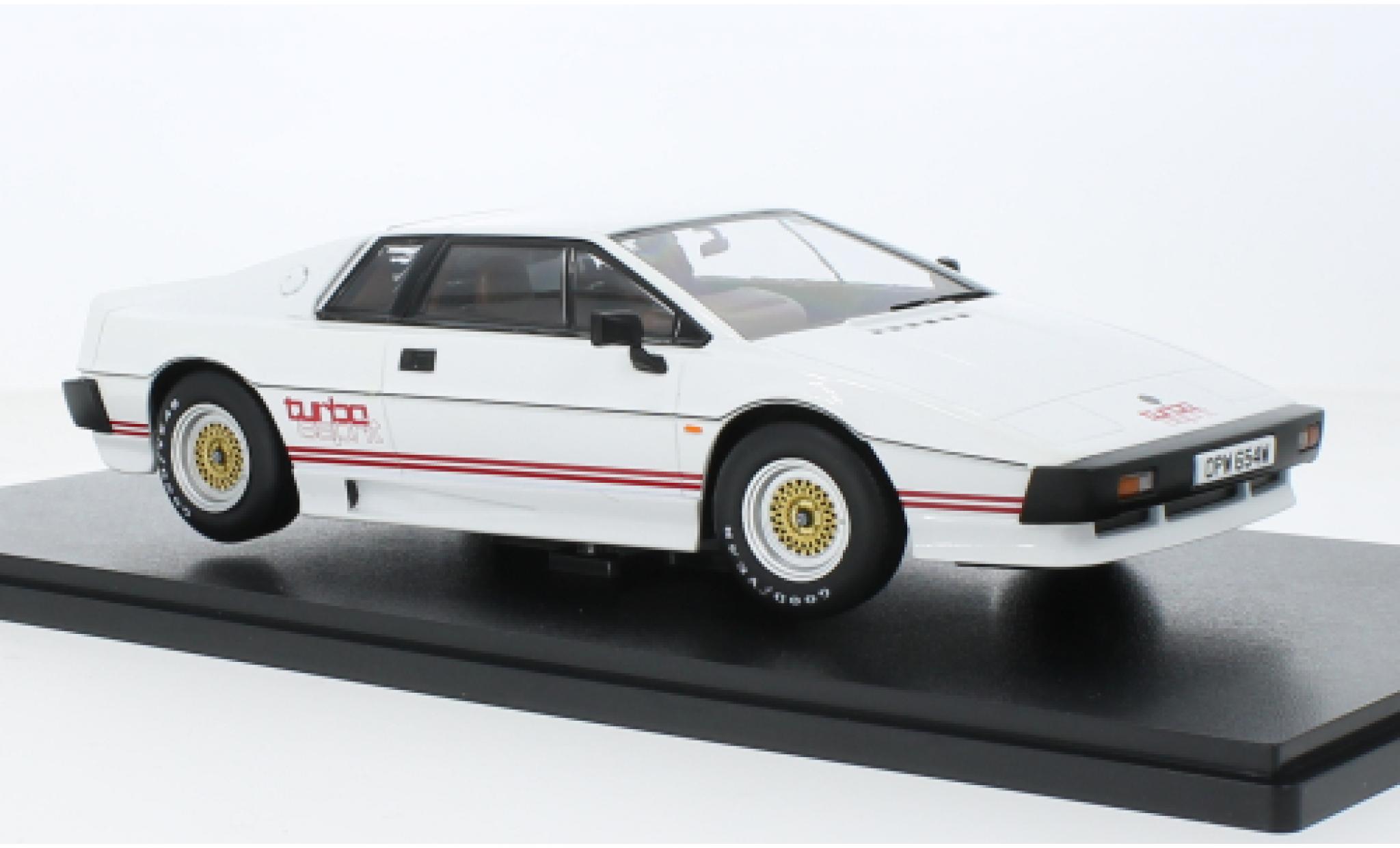 Lotus Esprit 1/18 KK Scale Turbo white/red RHD 1981 diecast model cars