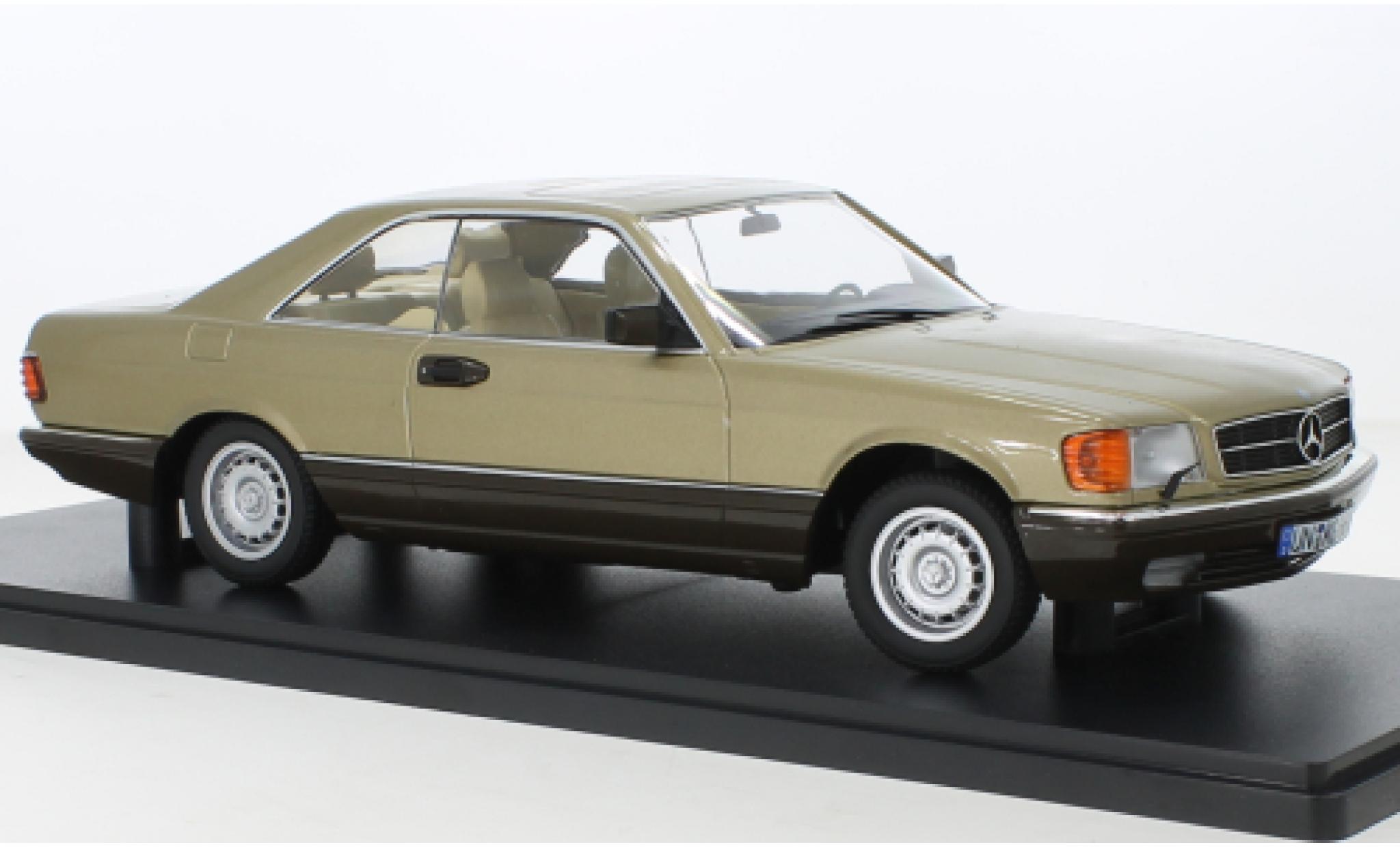 Mercedes 560 1/18 KK Scale SEC (C126) gold 1987 diecast model cars