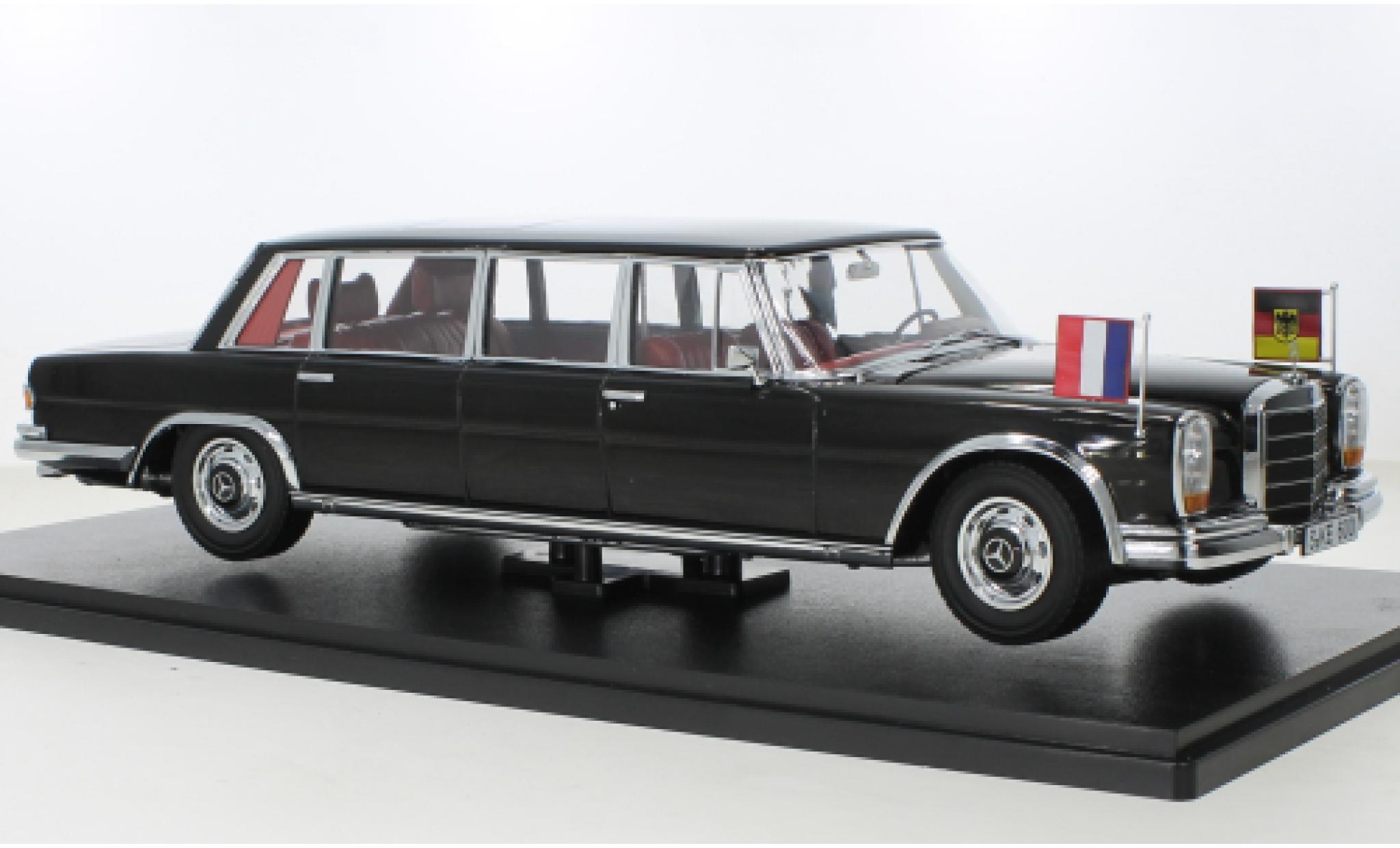 Mercedes 600 1/18 KK Scale (W100) Pullman metallise black Brandt/Pompidou 1964 diecast model cars