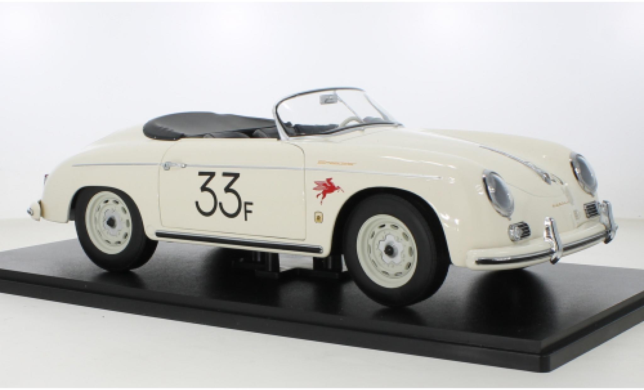 Porsche 356 1/12 KK Scale A Speedster white No.33 James 1955 diecast model cars