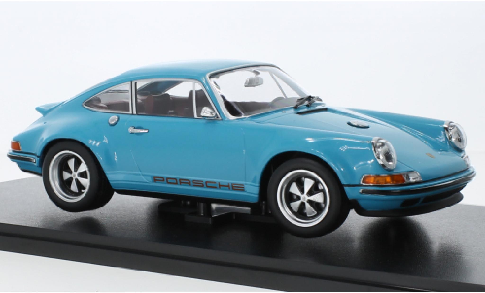 Porsche 911 1/18 KK Scale Singer blue clair diecast model cars
