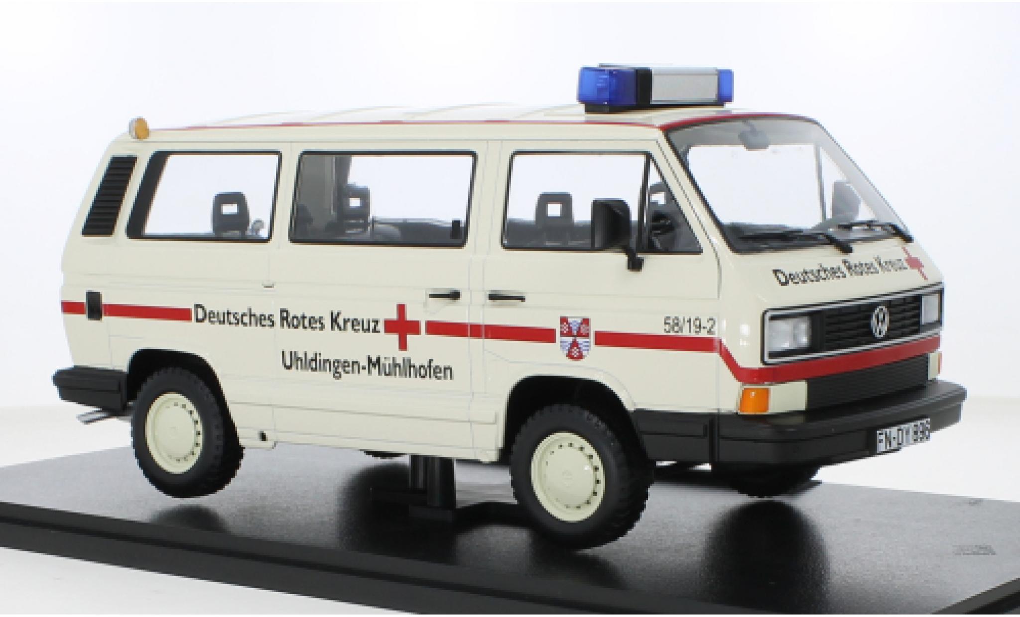 Volkswagen T3 1/18 KK Scale Bus Syncro DRK - Deutsches Rotes Kreuz 1987 diecast model cars