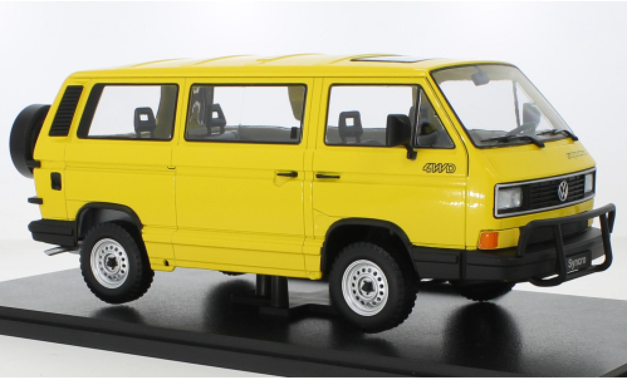 Volkswagen T3 1/18 KK Scale Bus Syncro yellow 1987 diecast model cars