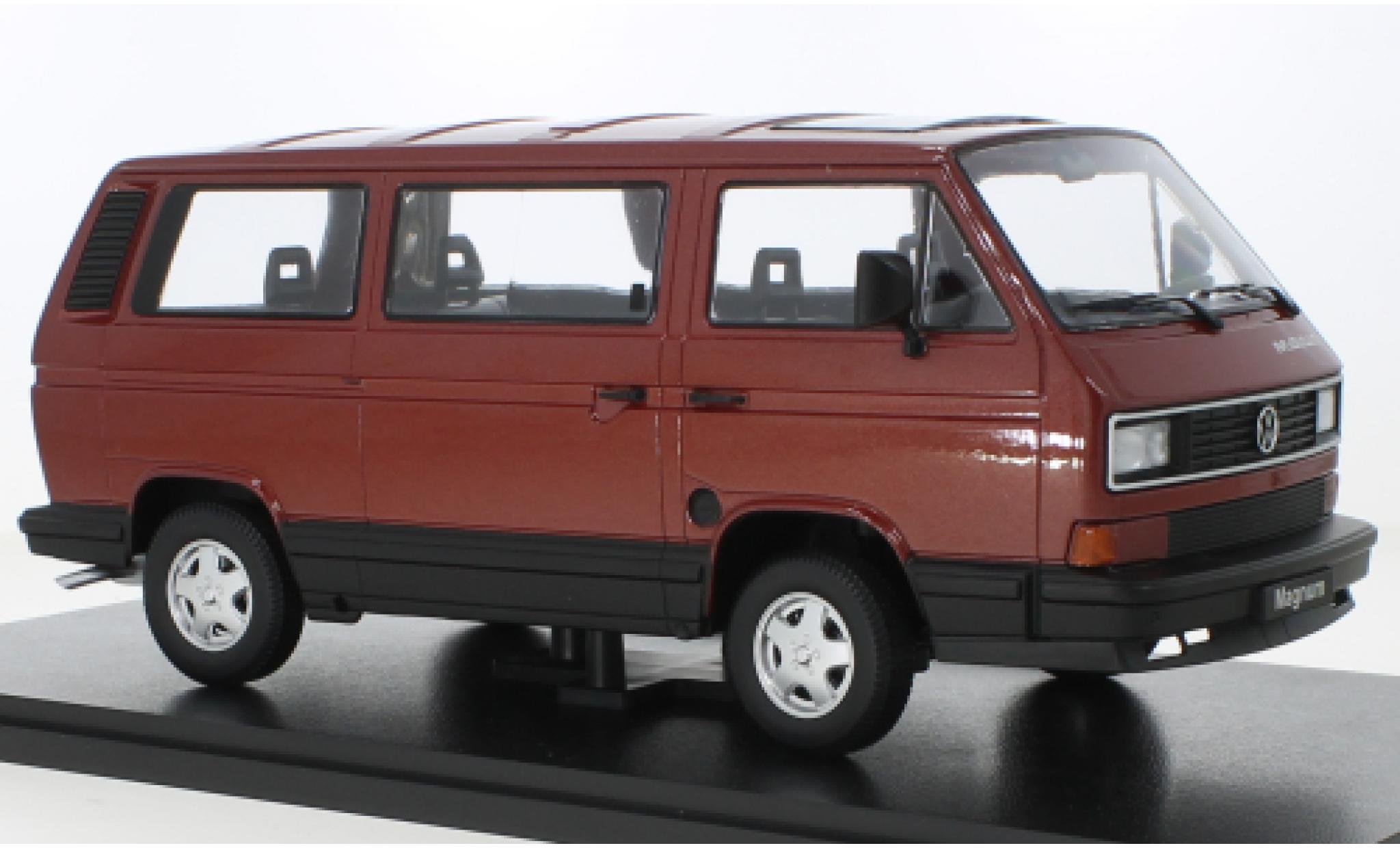 Volkswagen T3 1/18 KK Scale Multivan Magnum metallise red 1987 diecast model cars