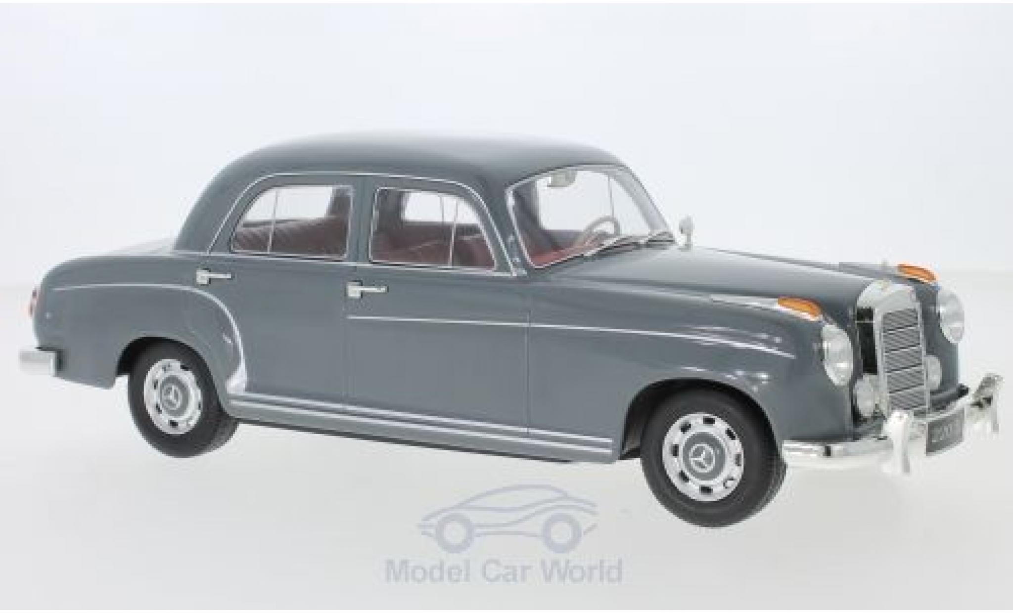 Mercedes 220 1/18 KK Scale S Limousine (W180 II) grey 1956 diecast model cars