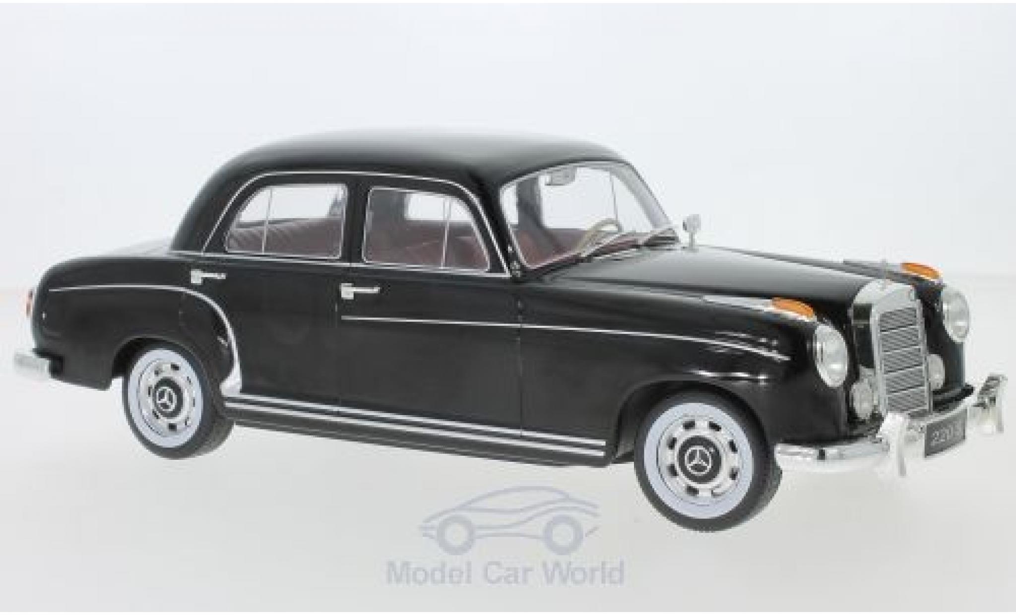 Mercedes 220 1/18 KK Scale S Limousine (W180 II) black 1956 diecast model cars