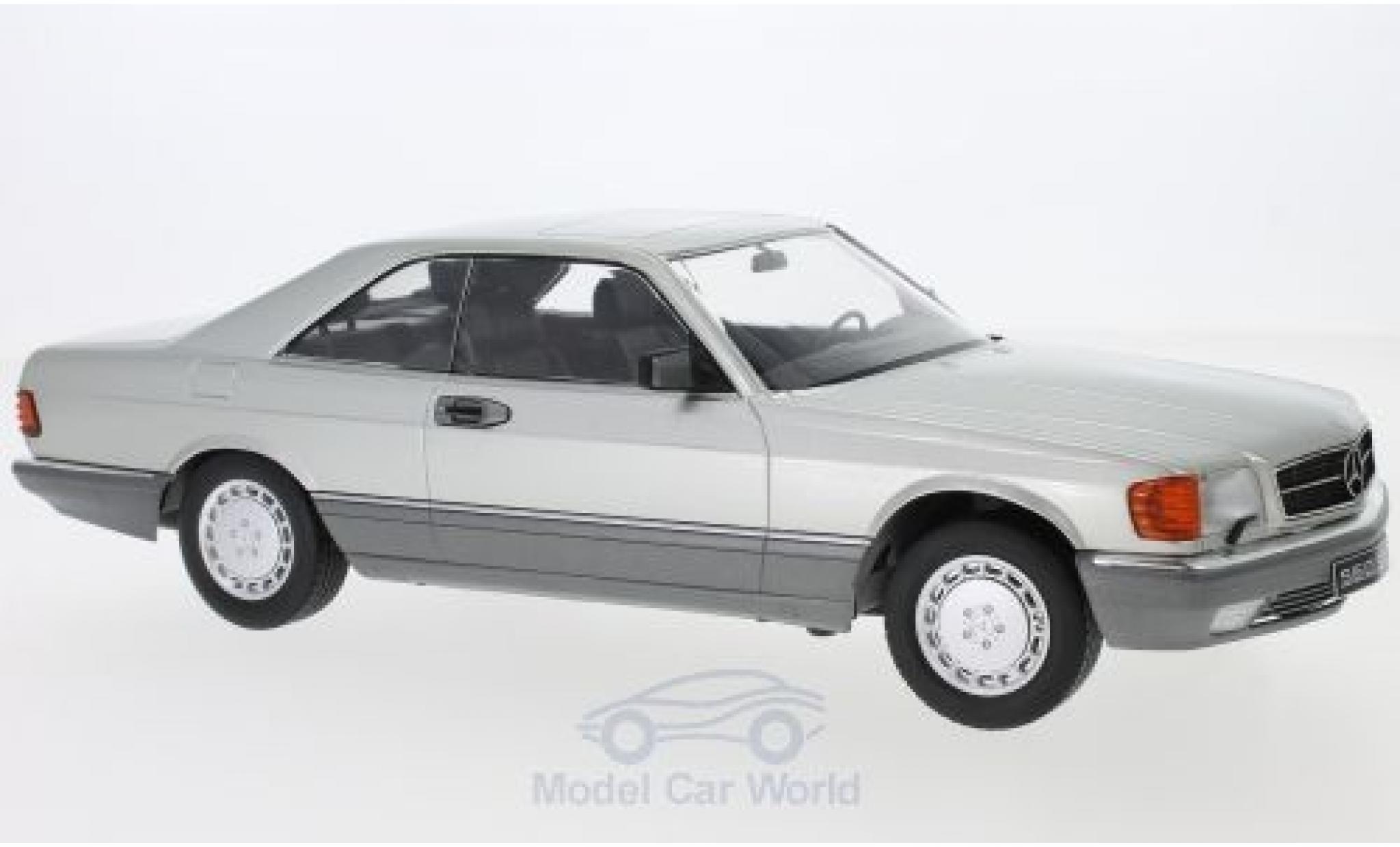 Mercedes 560 1/18 KK Scale SEC (C126) grey 1985 diecast model cars