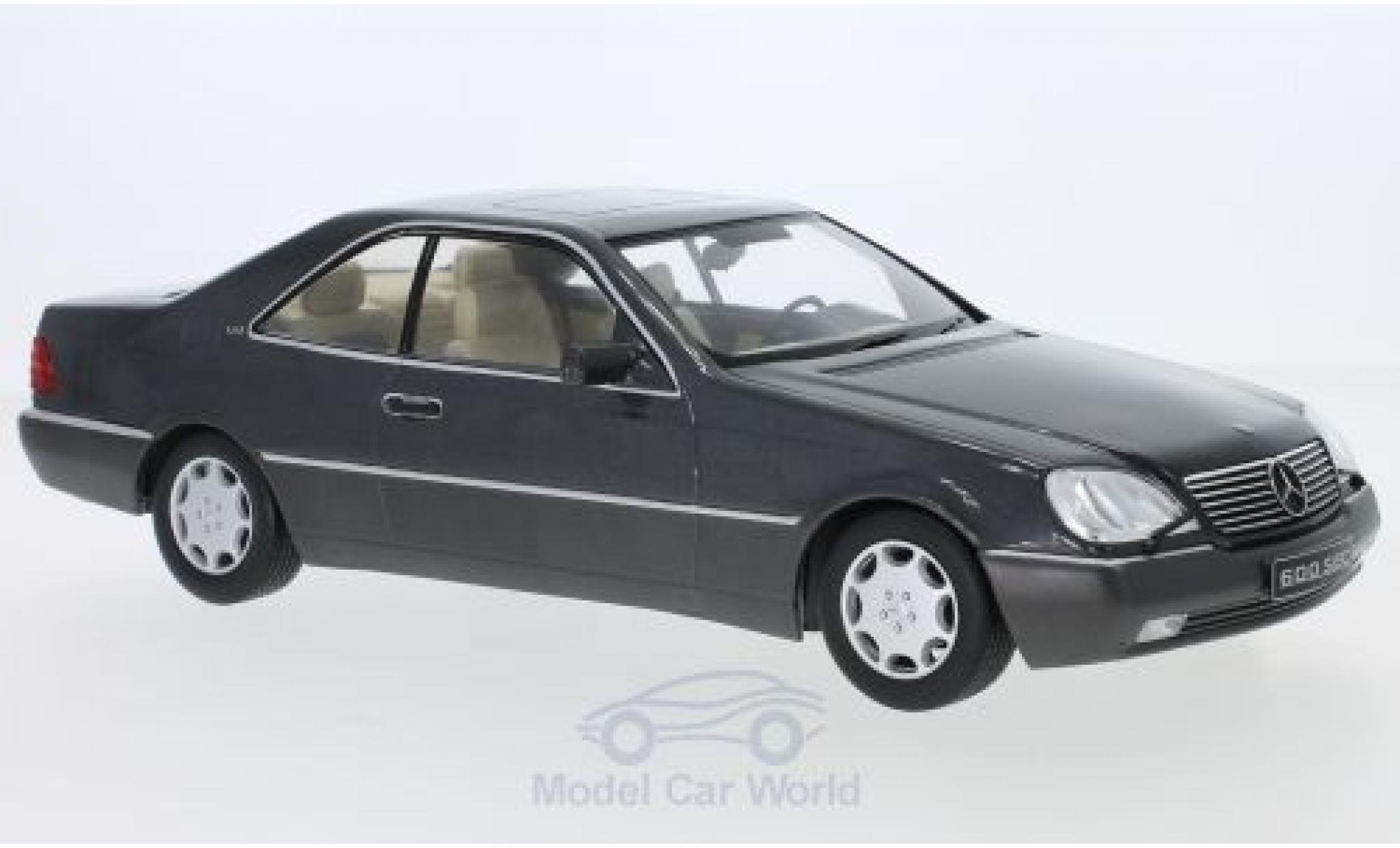 Mercedes 600 1/18 KK Scale SEC (C140) metallic anthrazit 1992 diecast model cars
