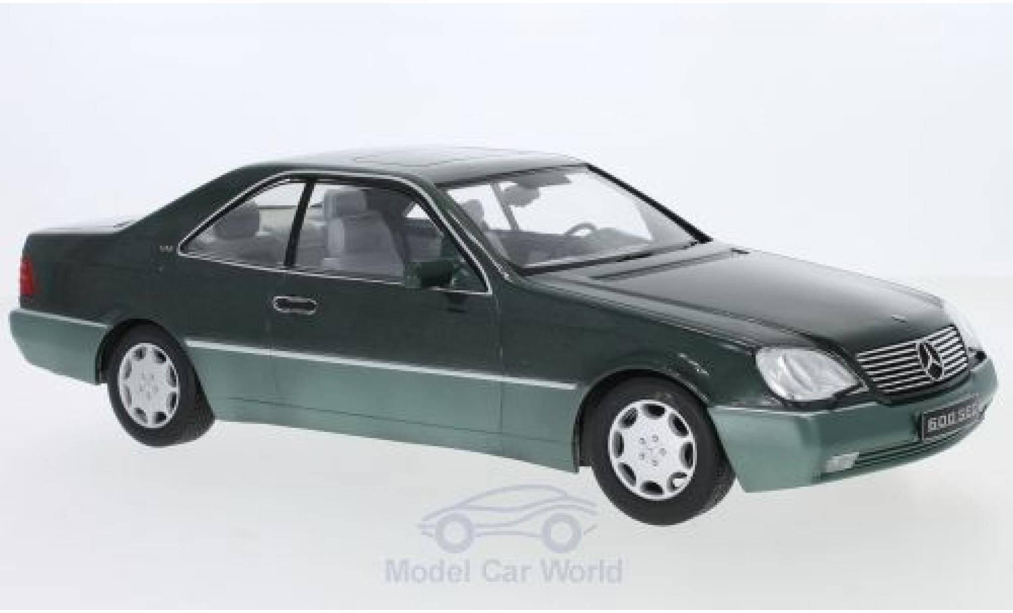 Mercedes 600 1/18 KK Scale SEC (C140) metallic green 1992 diecast model cars