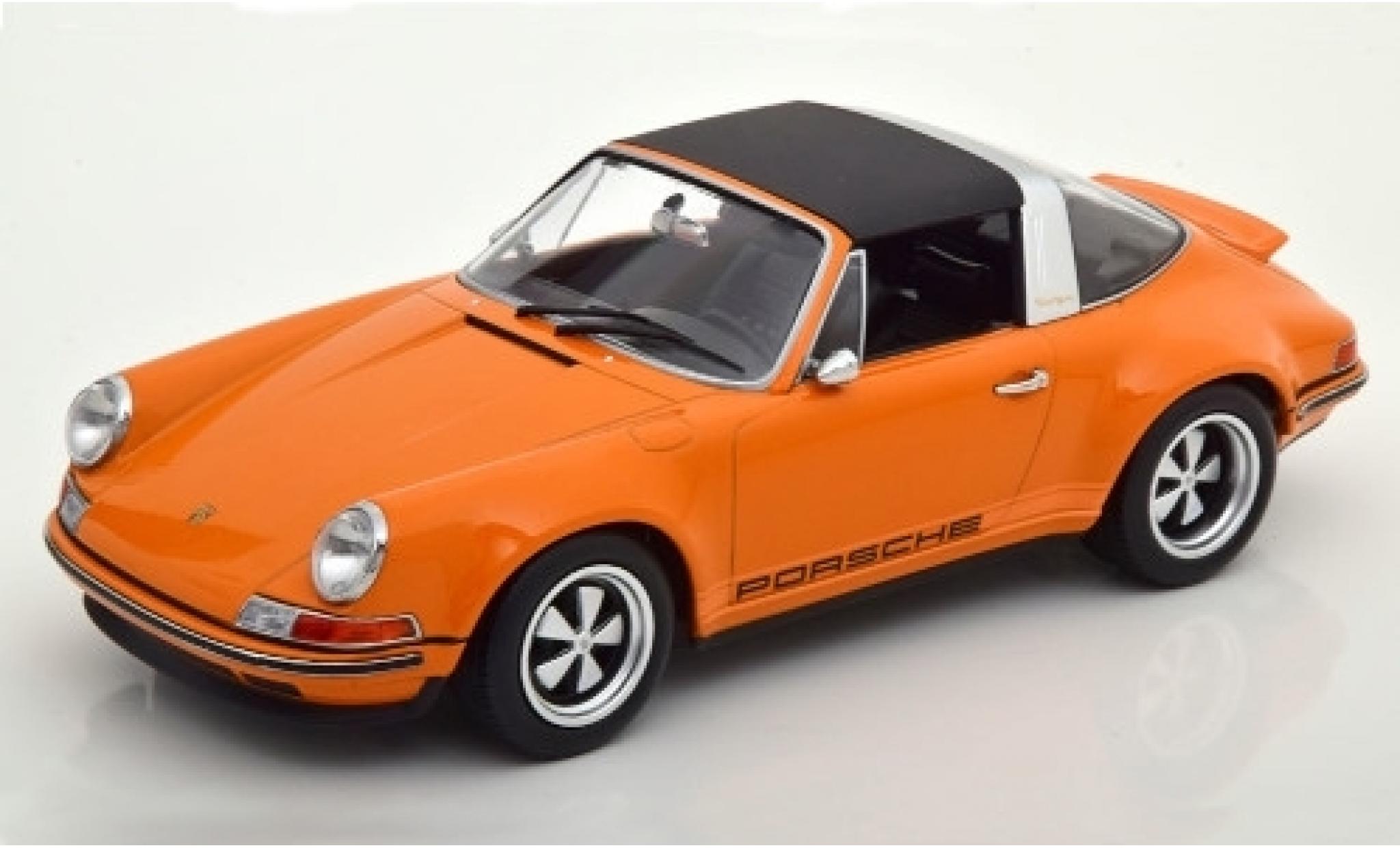 Porsche 911 1/18 KK Scale Targa Singer orange/Dekor Targadach d&eacute;tachable diecast model cars