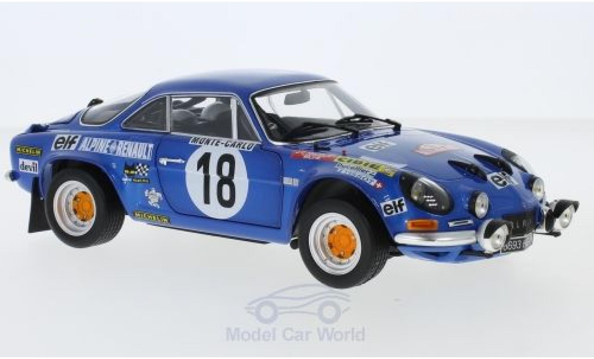 Alpine A110 1/18 Kyosho No.18 Rally Monte Carlo 1973 J-C.Andruet/Biche diecast model cars
