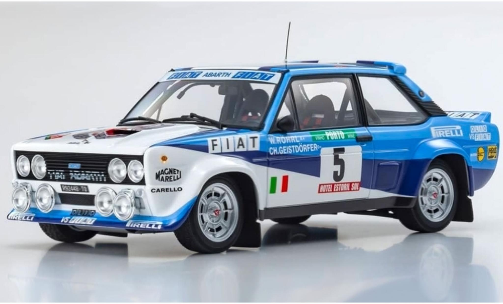 Fiat 131 1/18 Kyosho Abarth No.5 Italia Rally WM Rally Portugal 1980 W.R&ouml;hrl/C.Geistd&ouml;rfer diecast model cars